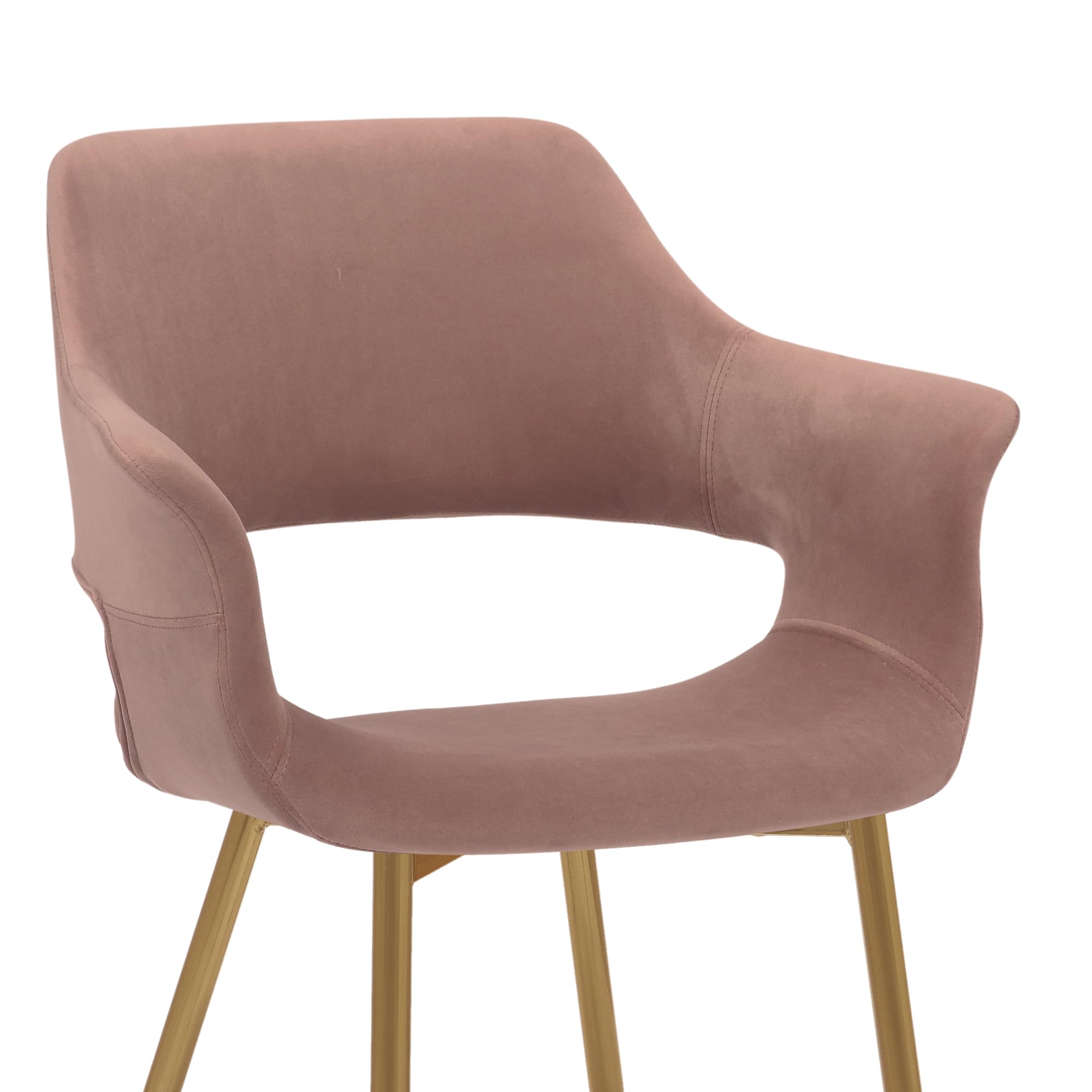 Armen Living Gigi Velvet Dining Chairs with Metal Legs - Set of 2, 19