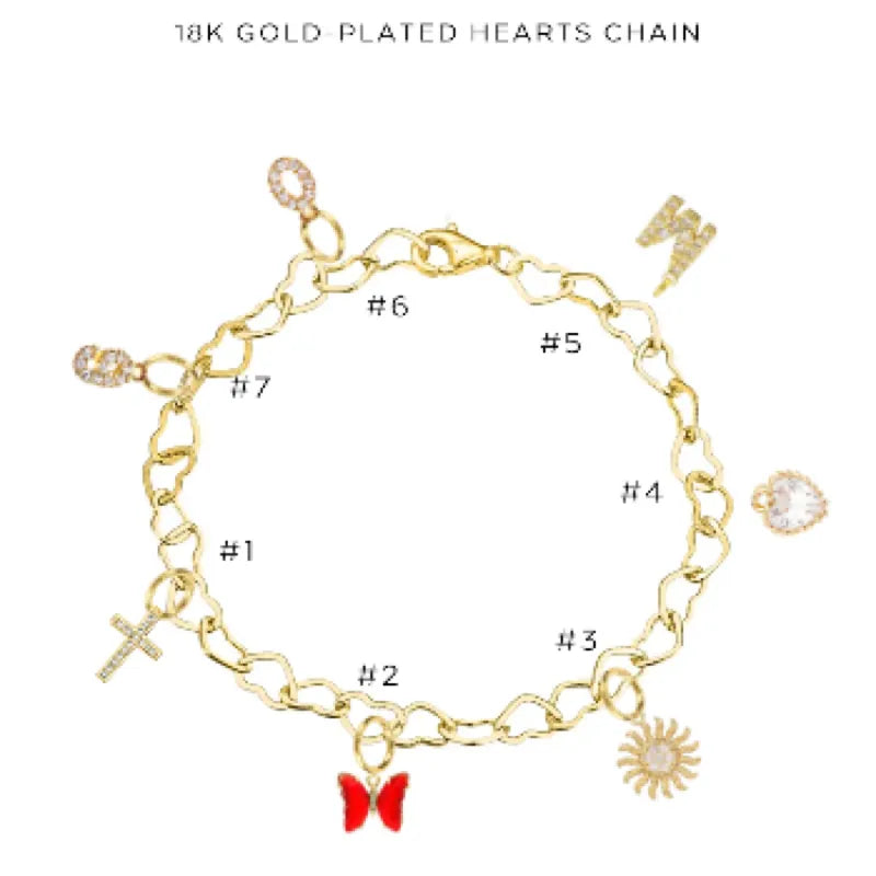 Charm Bracelet with Assorted Charms - Elegant Adjustable Jewelry for Women & Girls - Perfect for Gifts, Parties & Everyday Wear