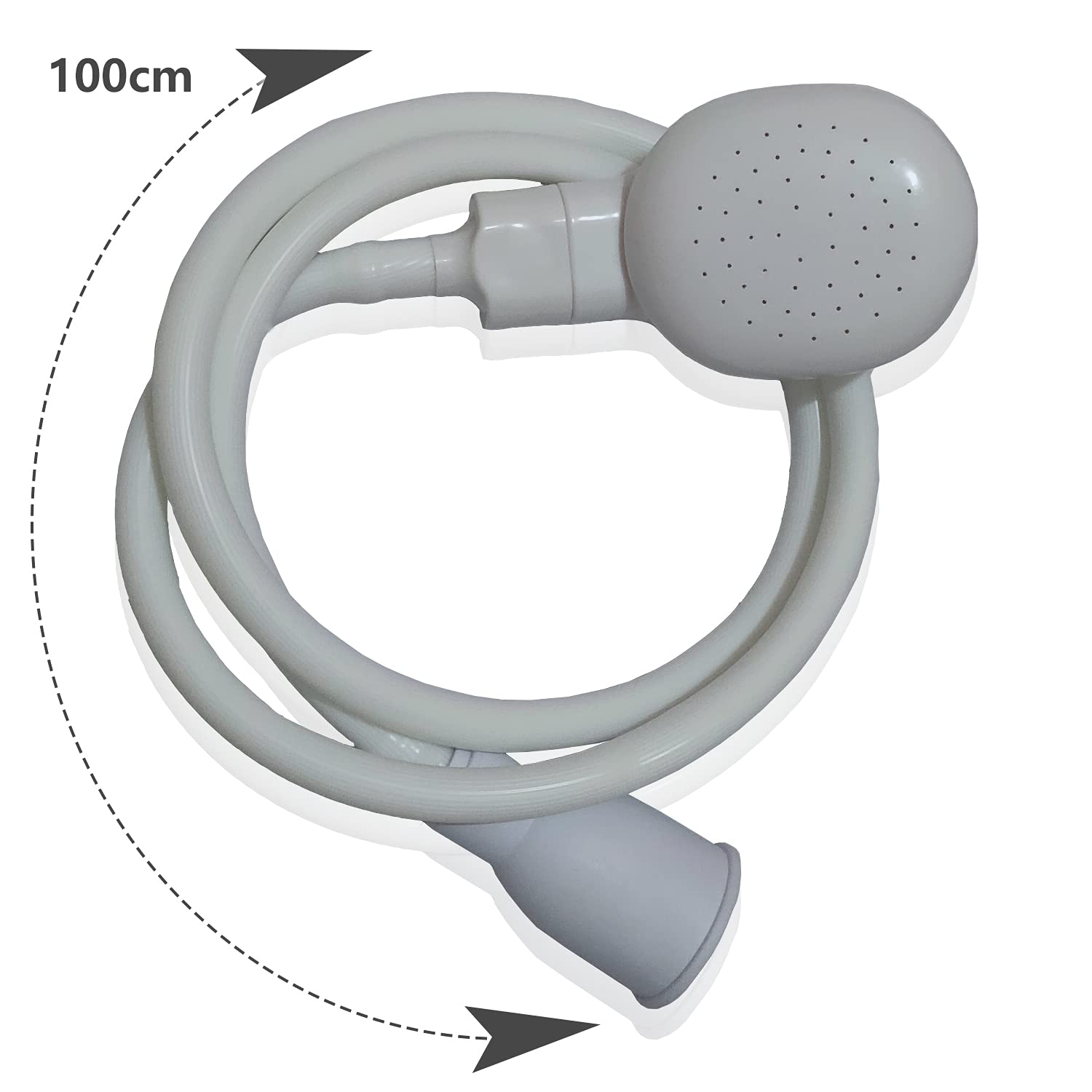 Portable Handheld Sink Hose Faucet Sprayer - Adjustable Shower Head for Baby Bathing, Pet Washing, Hair Rinsing & Vegetable Cleaning - Fits Round Faucets Under 0.9