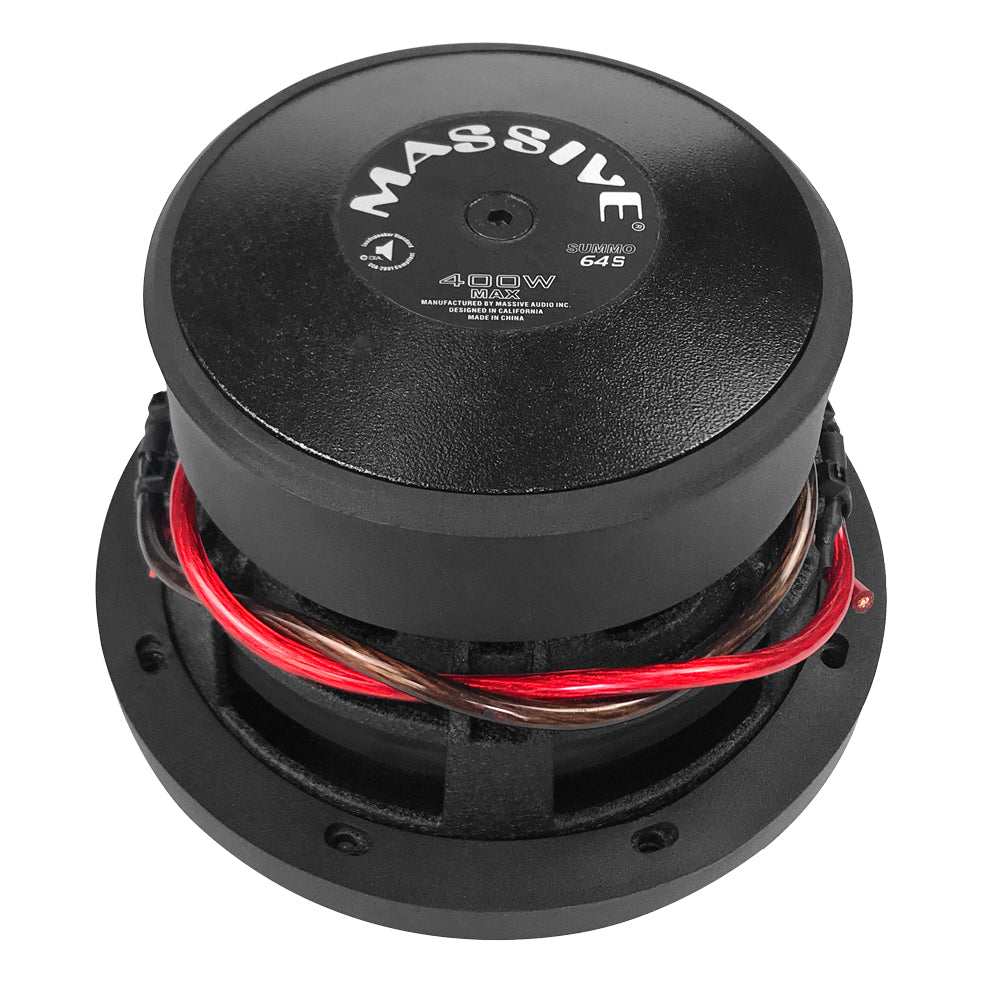 SUMMO64S 200W RMS Dual 4 Ohm 1.5V.C. Shallow Mount Car Subwoofer - Powerful Bass for Trucks, SUVs & Compact Vehicles
