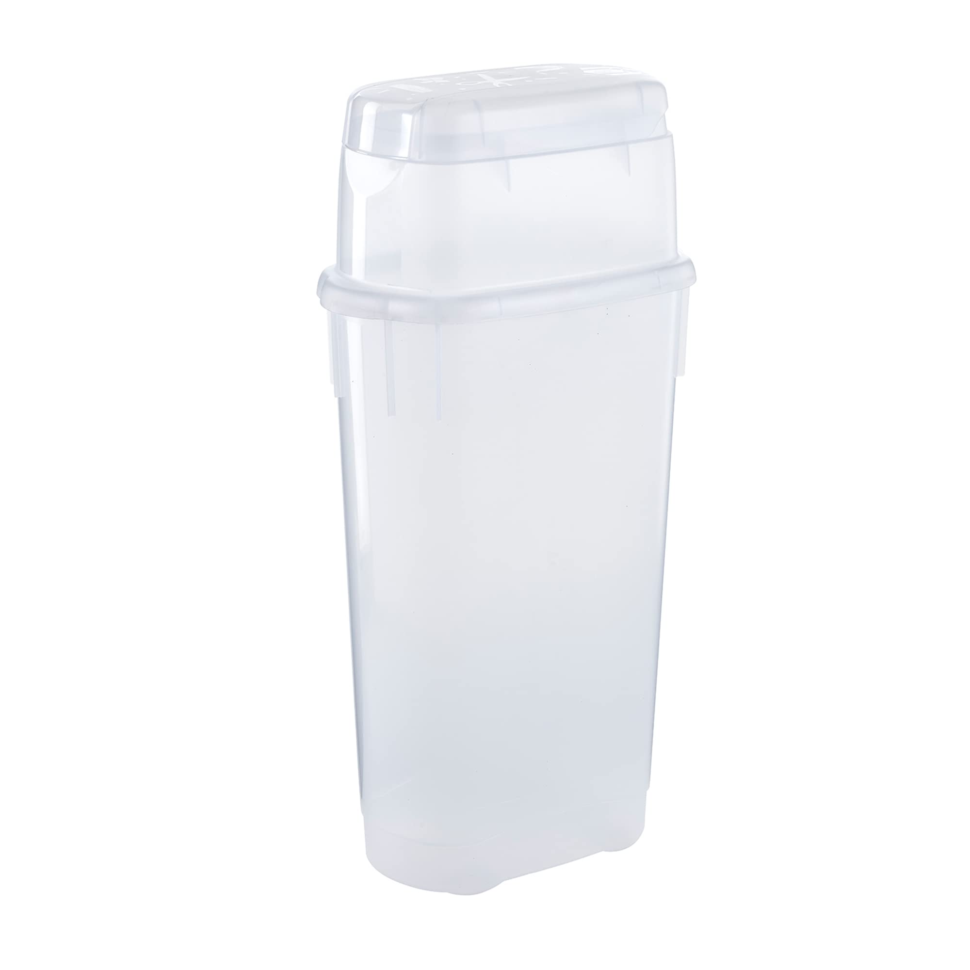 Rubbermaid Wrap N' Craft Plastic Wrapping Paper Organizer - Clear Storage Container with Top Compartment for 20 Standard 30
