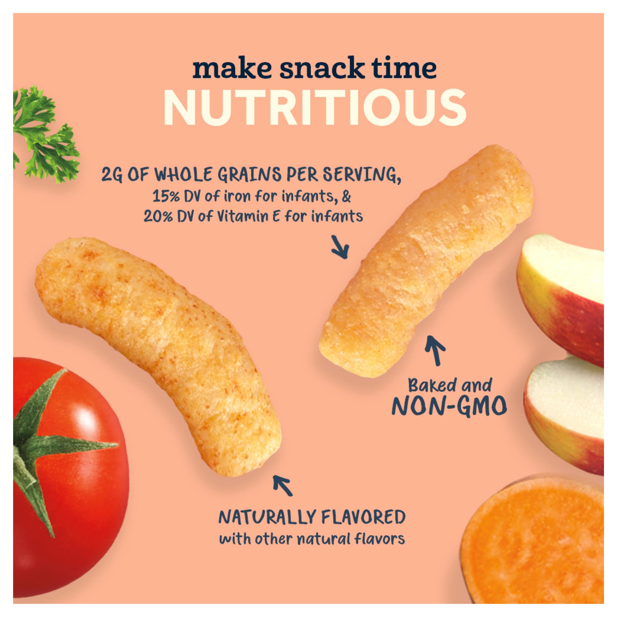 Organic Gerber Baby Snacks - Lil Crunchies Ranch Flavor, 1.48oz (6 Pack) | Healthy Toddler Finger Food for On-the-Go, Daycare & Travel Snacking