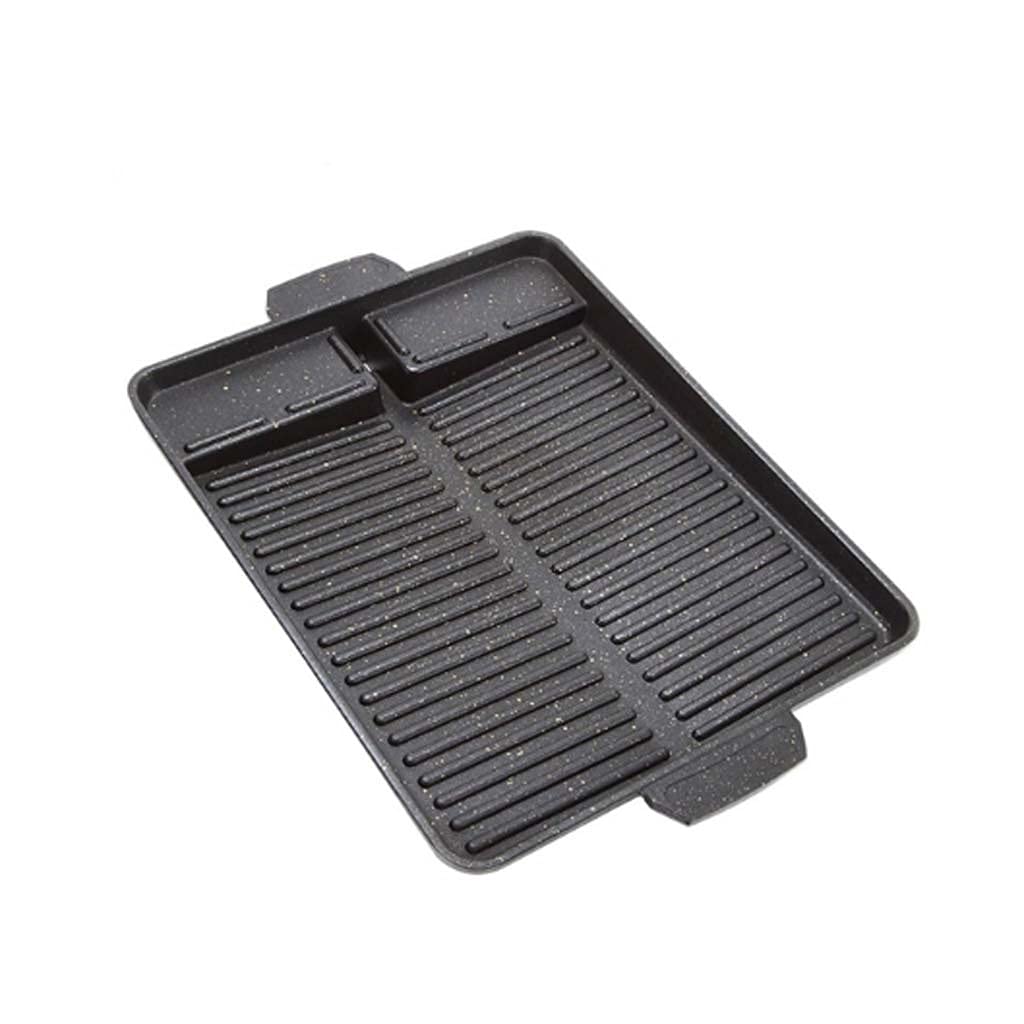 Portable BBQ Grill with Non-Stick Surface - Gas & Induction Compatible for Outdoor Cooking, Camping, Picnics, Beach Parties & Backyard Gatherings