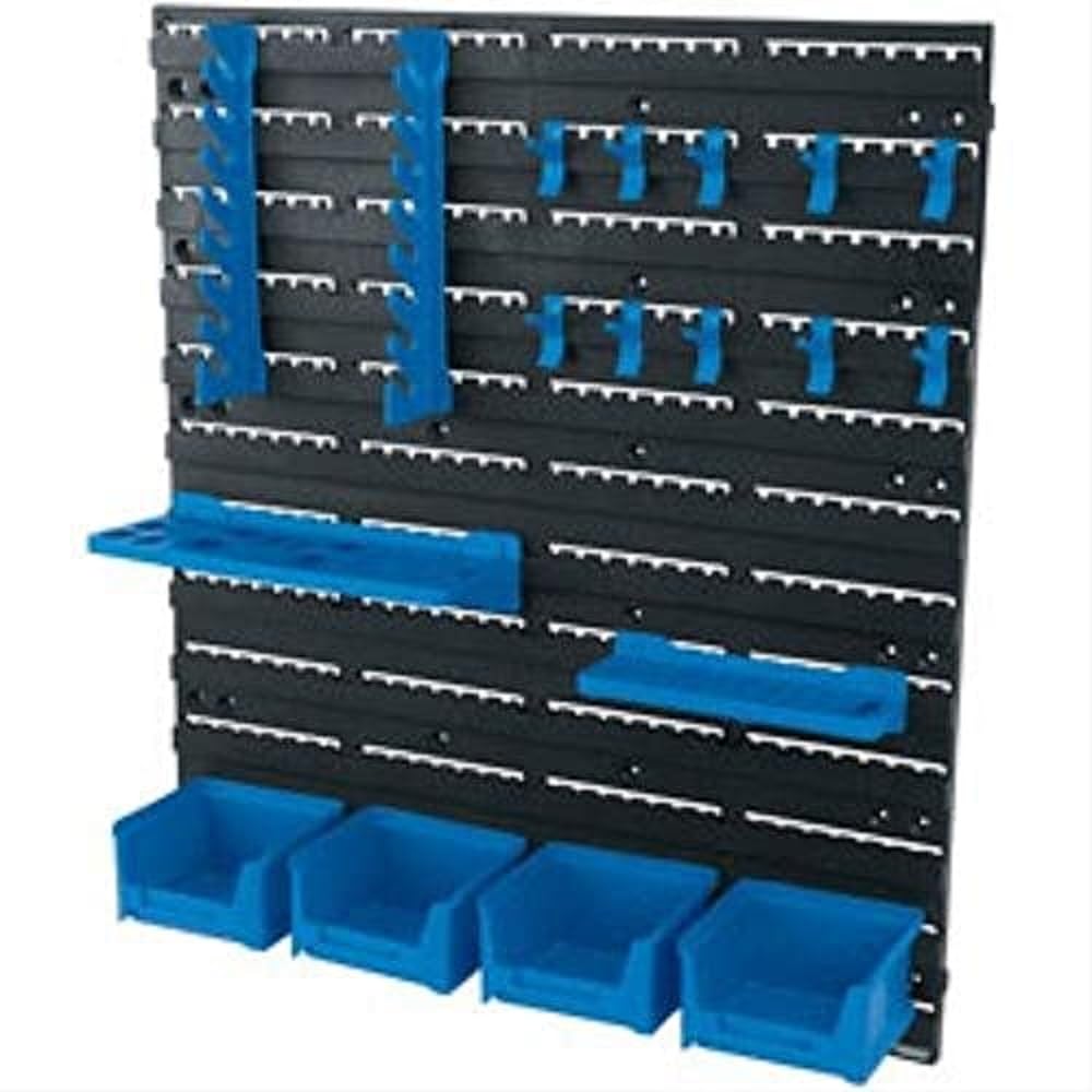 Draper 22295 18-Piece Tool Storage Board - Wall-Mounted Pegboard Organizer for Garage, Workshop & DIY Projects