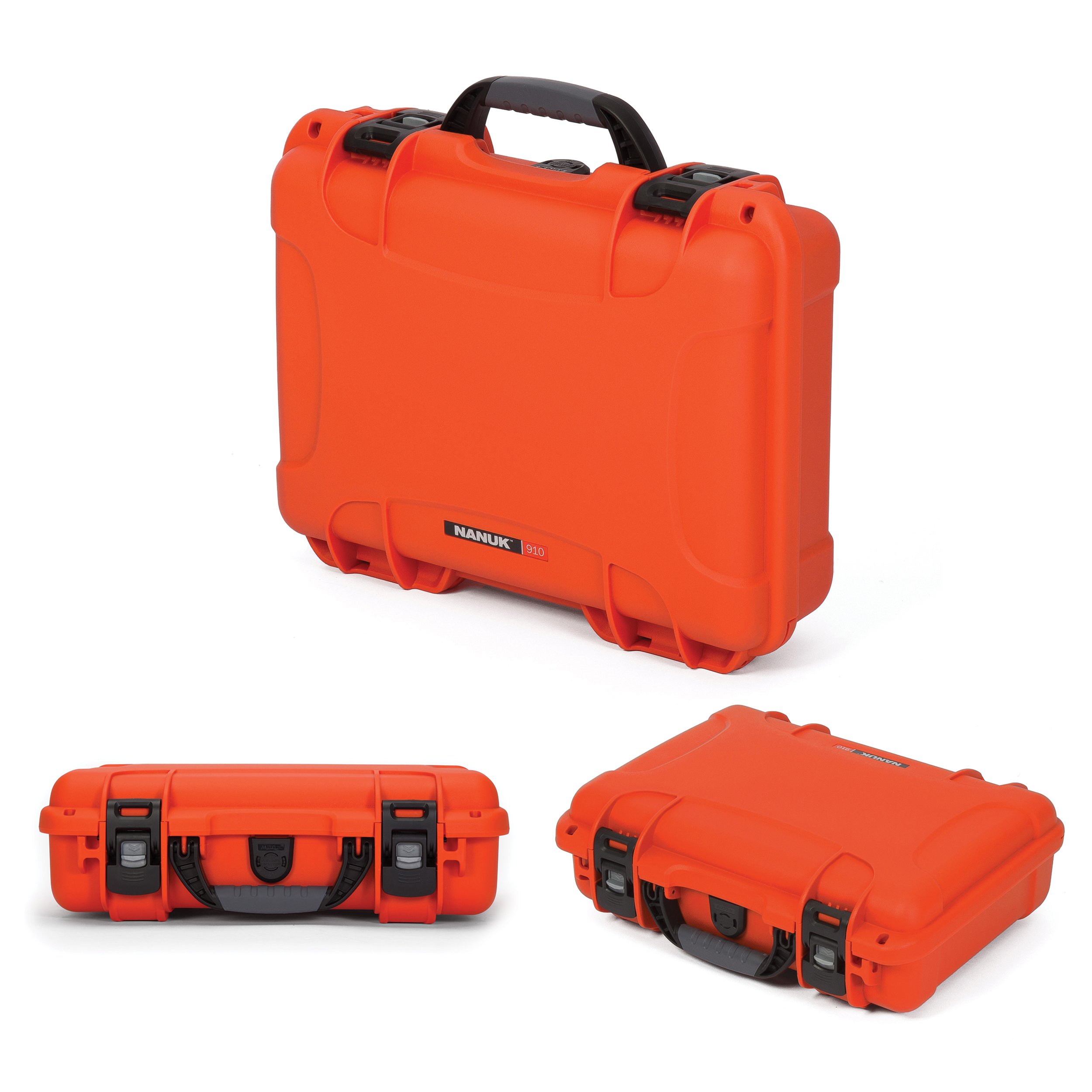 Nanuk 910 Waterproof Hard Case with Custom Foam Insert for DJI Mini SE Fly More Kit - Orange (910-MAVMSE3) | Protective Travel Storage for Drone Accessories & Equipment