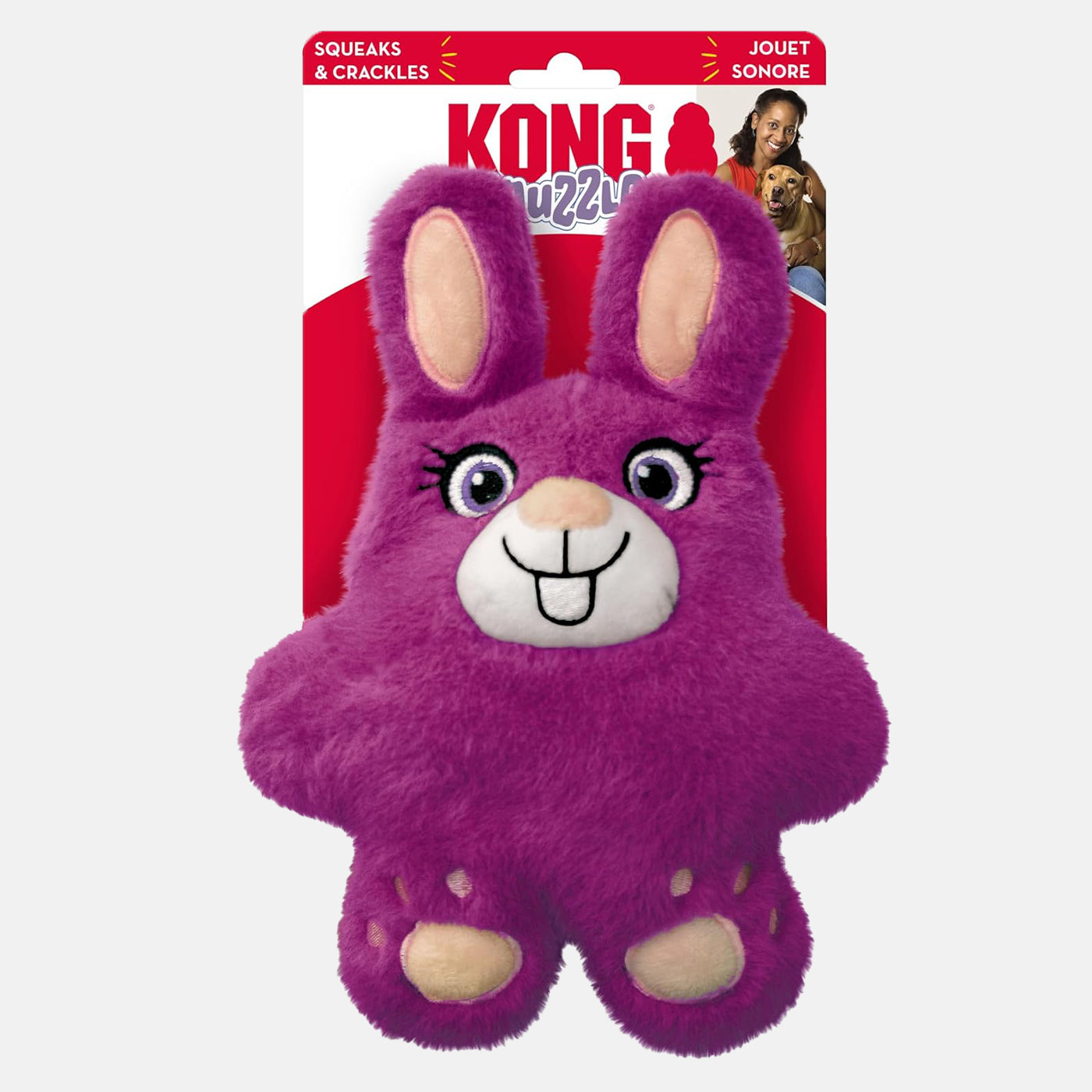 KONG Snuzzles Bunny Dog Toy - Soft Plush Chew Toy for Small & Medium Dogs - Perfect for Cuddling, Fetch & Playtime at Home or Outdoors