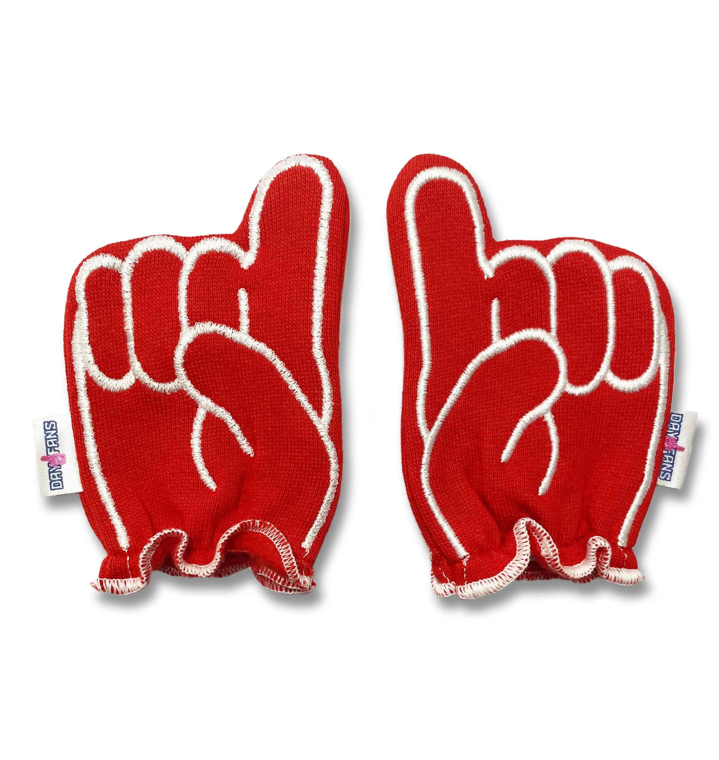 Official Nebraska Cornhuskers Baby Mittens - Licensed Protective Mittens for Infants 4-18 Months (Red) - Perfect for Game Day, Nursery, and Cold Weather Protection