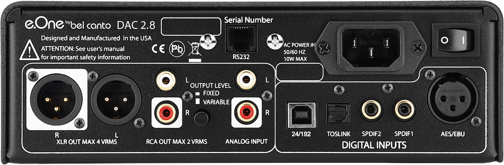 Bel Canto e.One DAC 2.8 Control Preamp - High-End Digital Audio Converter & Preamplifier for Audiophiles | Perfect for Home Theater & Music Listening Systems