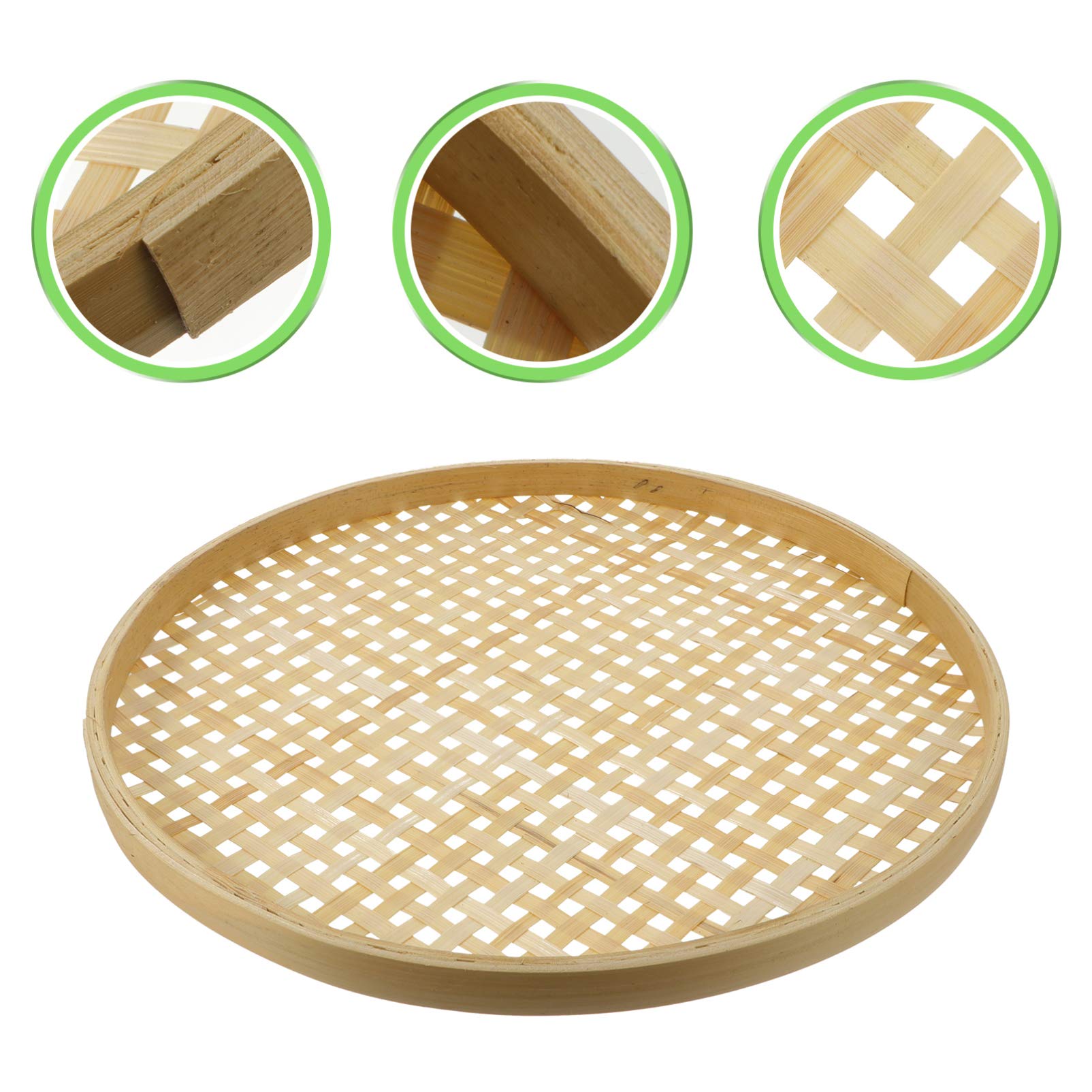 Eco-Friendly Bamboo Weaving Snack Tray & Candy Box - Multipurpose Fruit Basket, Snack Holder, Candy Container for Parties, Picnics, Home Decor & Kitchen Storage