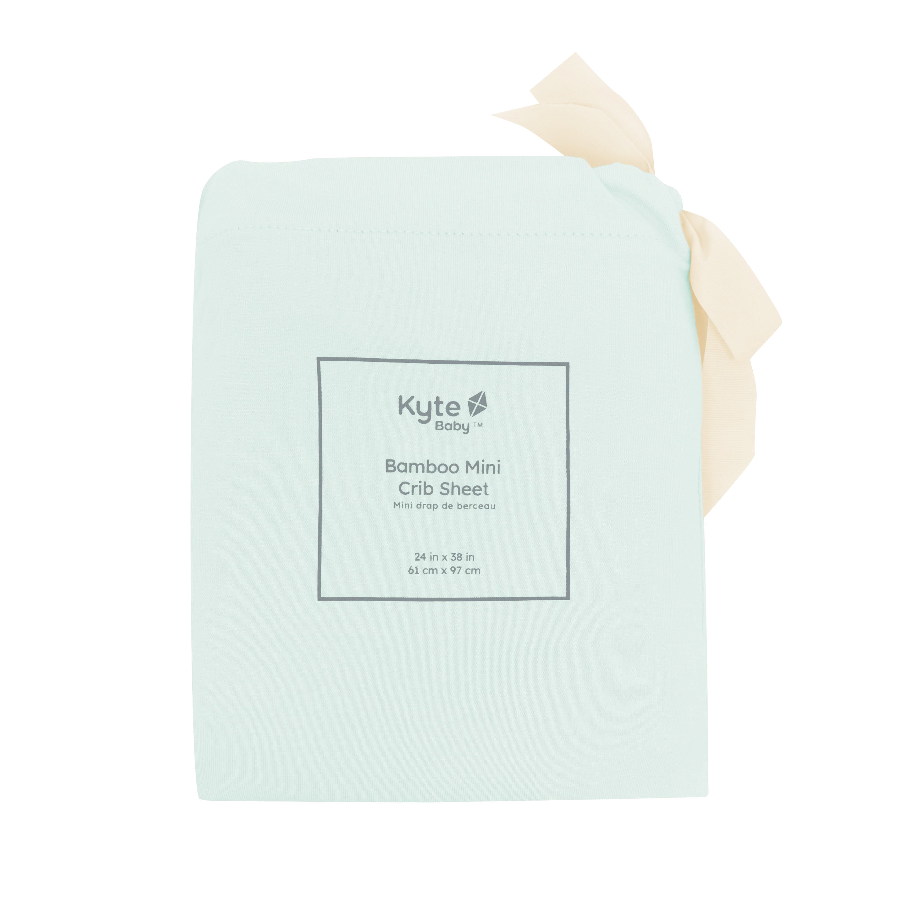 Organic Cotton Mini Crib Sheet in Dew Color - Soft Baby Bedding for Nursery, Travel & Daycare Use