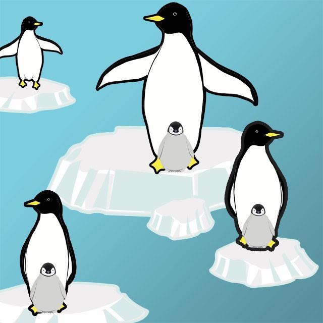 Playful Penguin Wall Decals - Removable Vinyl Stickers for Kids Room Decor, Nursery, Classroom & Playroom - Arctic Animal Theme DIY Home Decoration