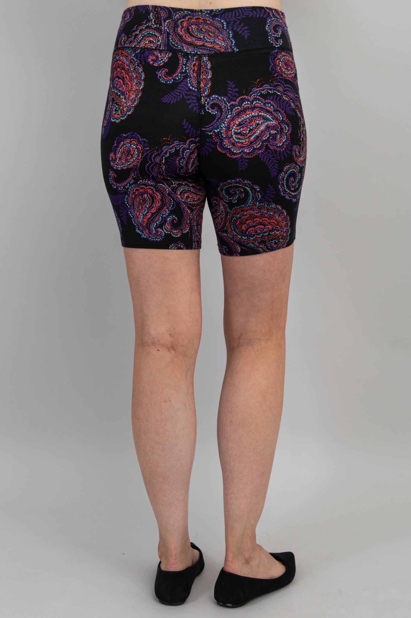 Hallie Shorts - Coral Meets Royale Bamboo Fabric - Women's Comfortable Summer Shorts for Beach, Yoga & Casual Wear