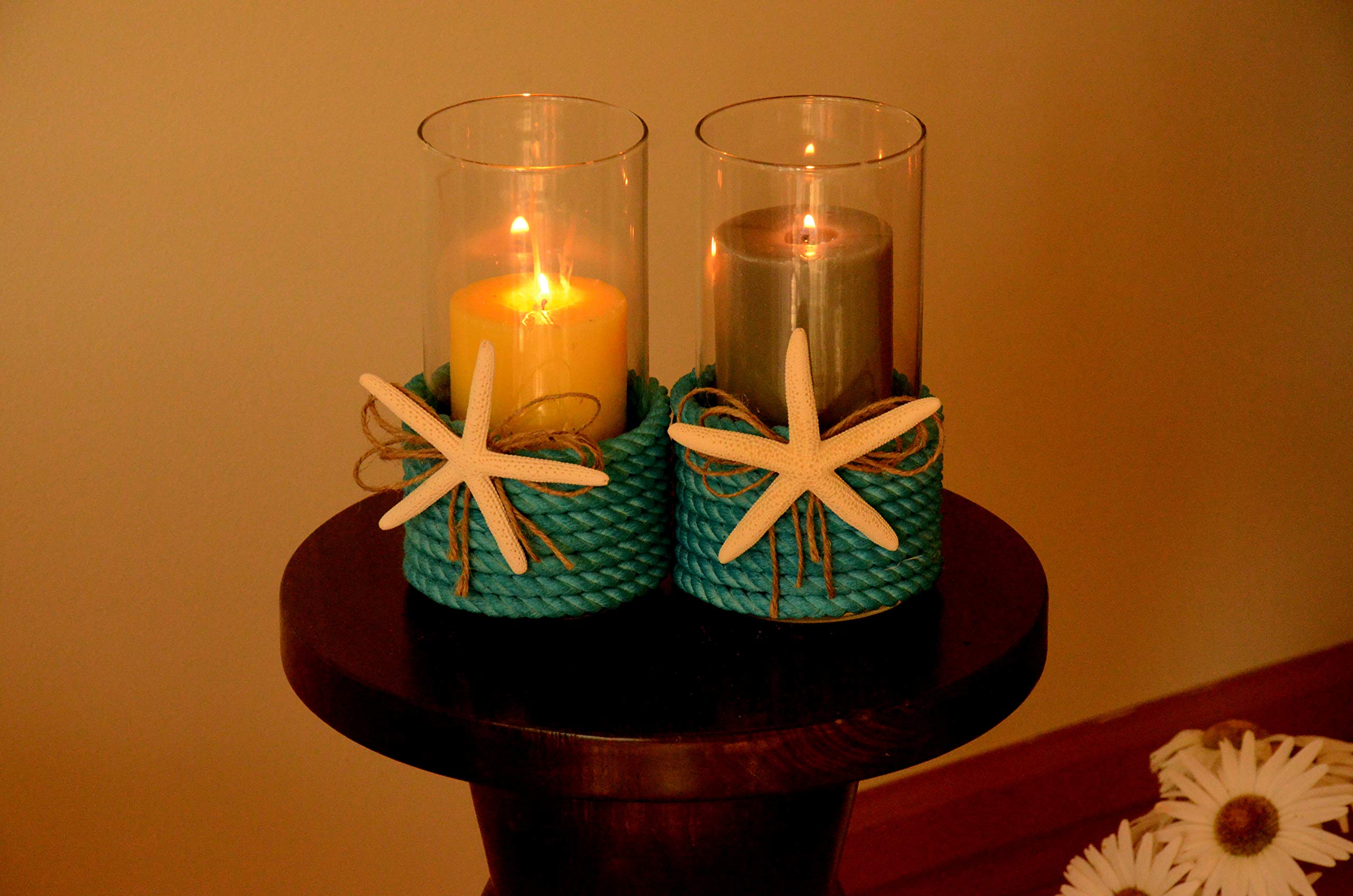 Nautical Theme Wedding Decor - Coastal Summer Wedding Table Centerpiece Candle Holders for Beach & Boho Wedding Decorations | Perfect for Outdoor & Indoor Wedding Receptions