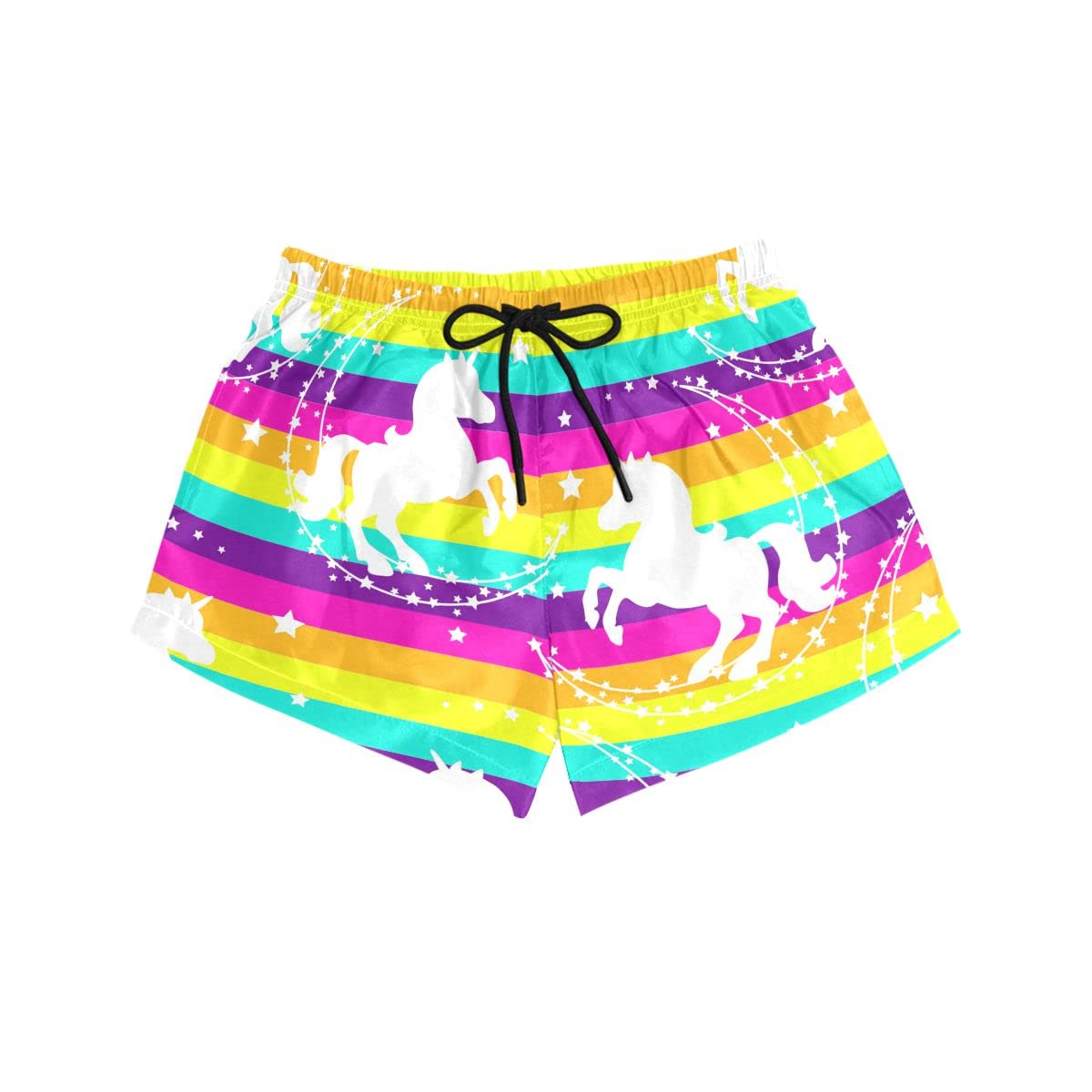 UMIRIKO Women's Skull Print Board Shorts - Quick-Dry Swim Trunks with Pockets for Beach, Surfing & Pool - Size S (20232555) | Summer Swimwear for Women