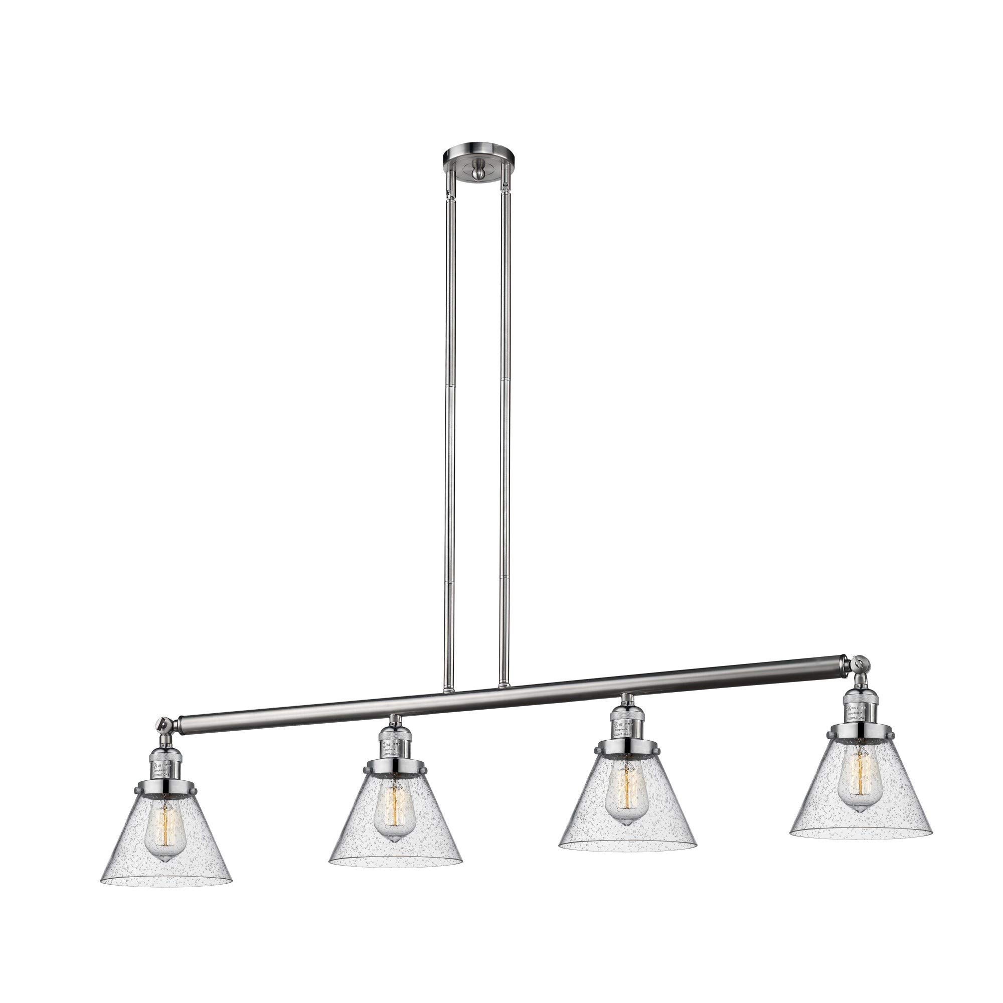 214-Piece G41 Large Cone 3-Light Island Pendant Light in Polished Chrome - Perfect for Kitchen Islands, Dining Rooms, and Modern Home Lighting