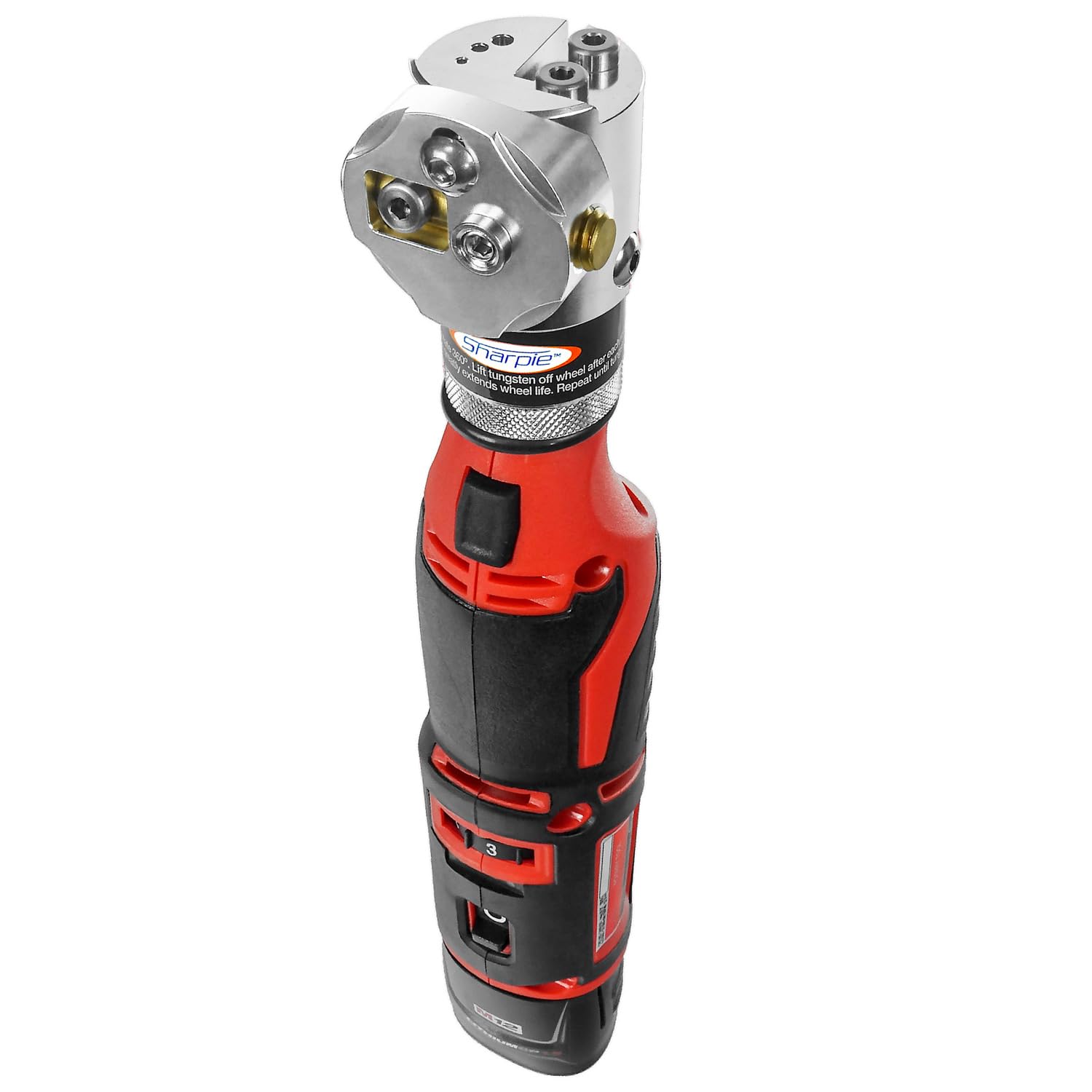 Sharpie DXCL Cordless Tungsten Sharpener Grinder - Adjustable 15°-45° Angle, Diamond Ground Tapers (Silver) for TIG Welding, Metal Fabrication & DIY Projects
