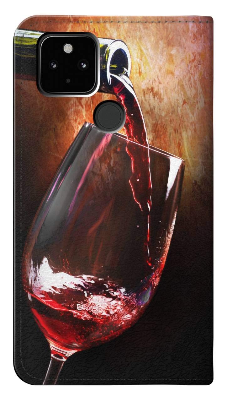 Google Pixel 4a 5G PU Leather Wine Case - Elegant Flip Cover for Night Out
