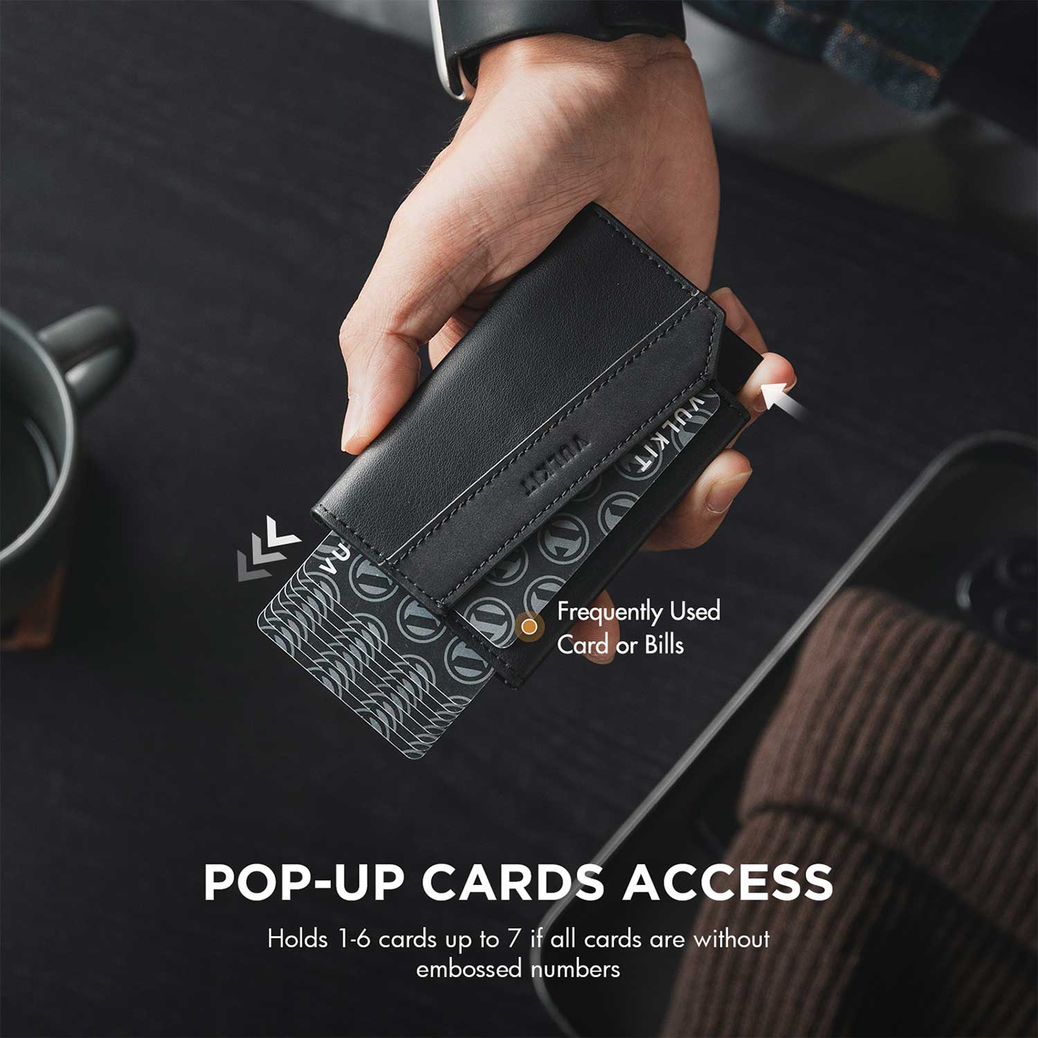 VC414 Magnetic Phone Card Holder Wallet - Slim RFID Blocking Credit Card Case for iPhone & Android - Perfect for Travel, Work & Everyday Use