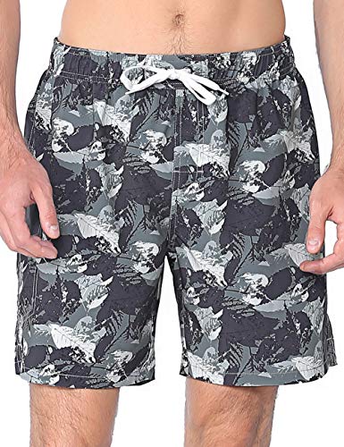 **Men's Quick-Dry Swim Trunks with Mesh Lining - Above Knee Bathing Suits for Swimming, Beach & Pool Activities**