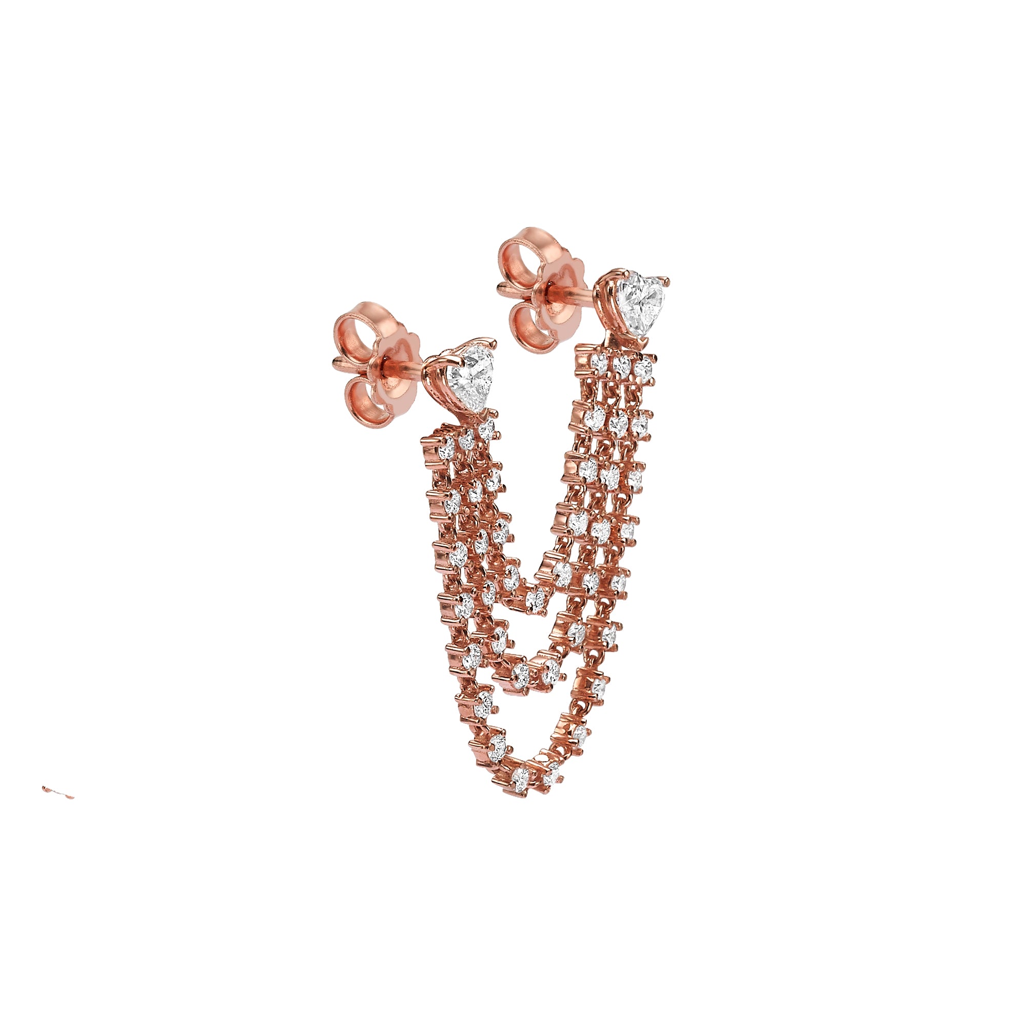 Heart-Shaped Chandelier Earrings for Women - Elegant Dangle Drop Earrings for Parties, Weddings & Special Occasions