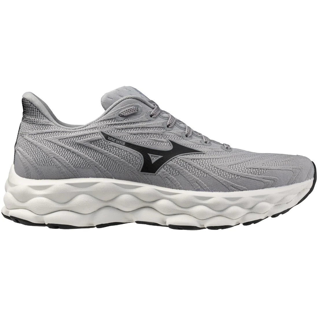 Nike Men's Wave Sky 8 Running Shoes - Ultimate Grey/Black (UG90) | Lightweight Cushioned Sneakers for Jogging, Gym Workouts & Daily Wear