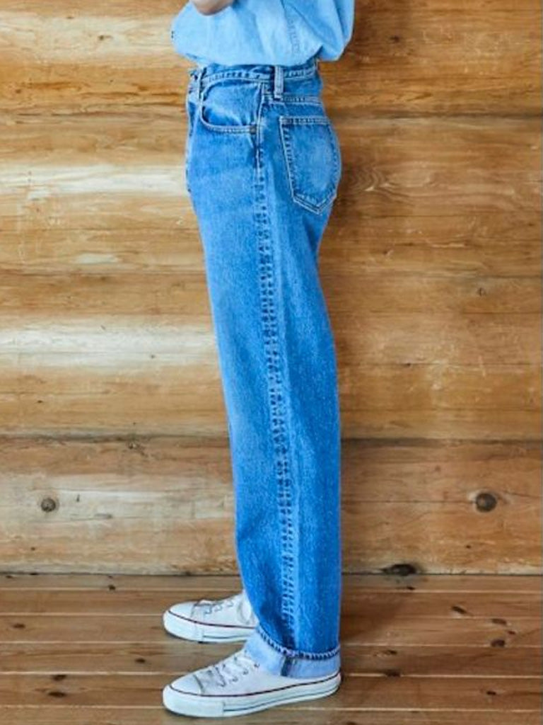 Orslow 105 Standard Jean - Vintage 90s Denim Washed Men's Slim Fit Jeans | Perfect for Casual Wear, Street Style & Retro Outfits