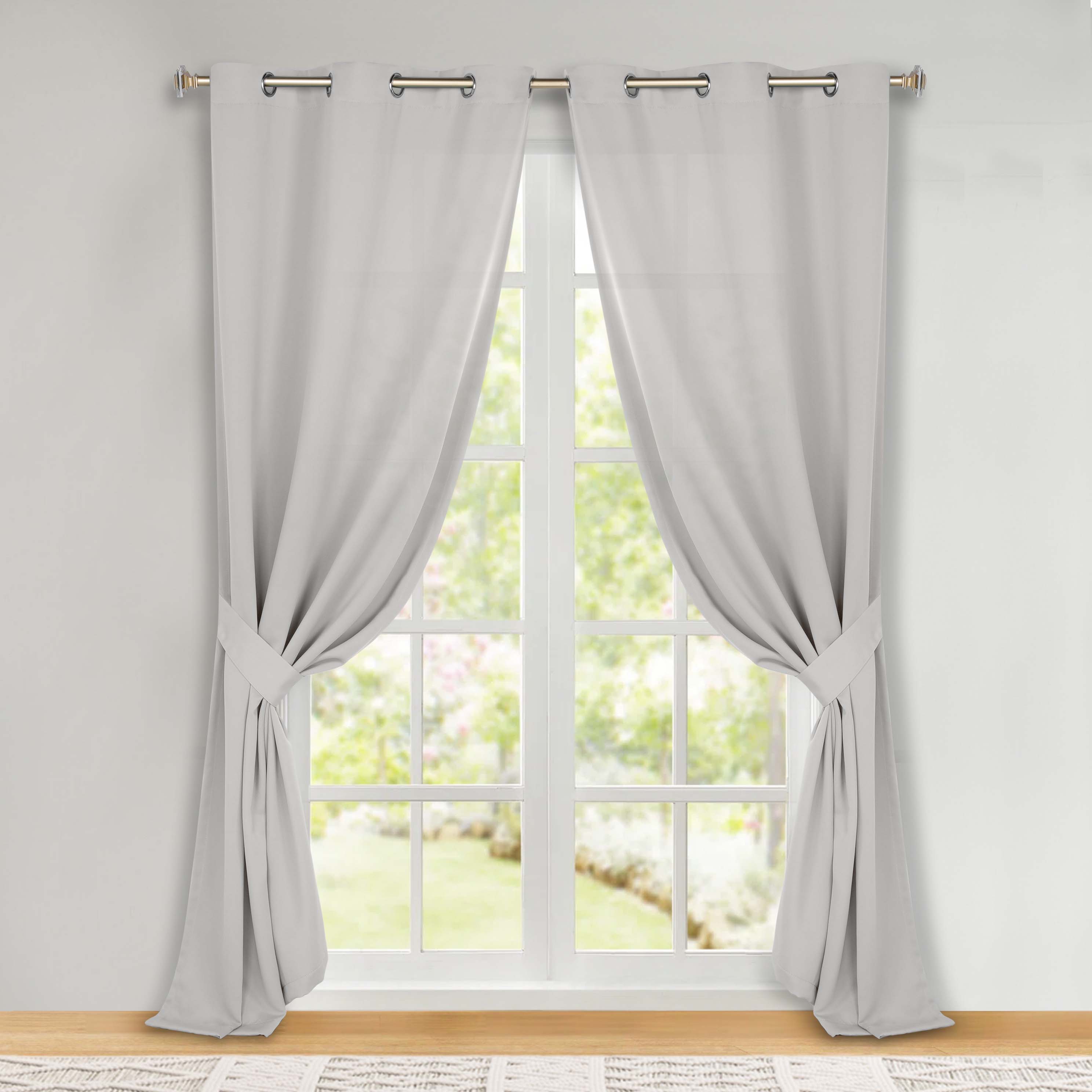 Premium Blackout Curtains Set of 2 - 100% Room Darkening, Machine Washable & Noise Reducing for Bedroom, Nursery & Home Theater