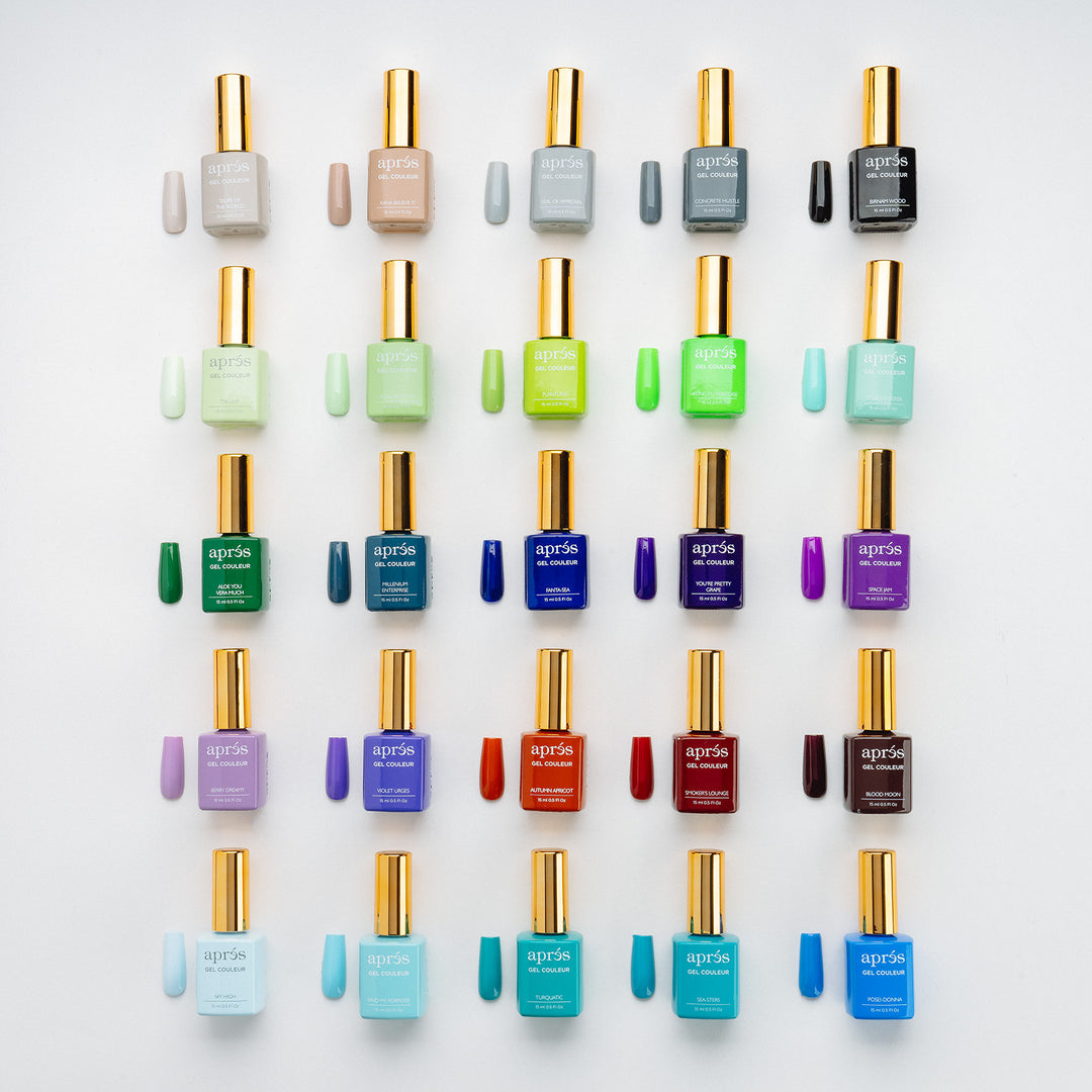Apres Gel-X Nail Polish Set - 50 Colors Soak Off Gel Polish Kit for Long-Lasting Manicures | Perfect for Home, Salon & Professional Nail Artists