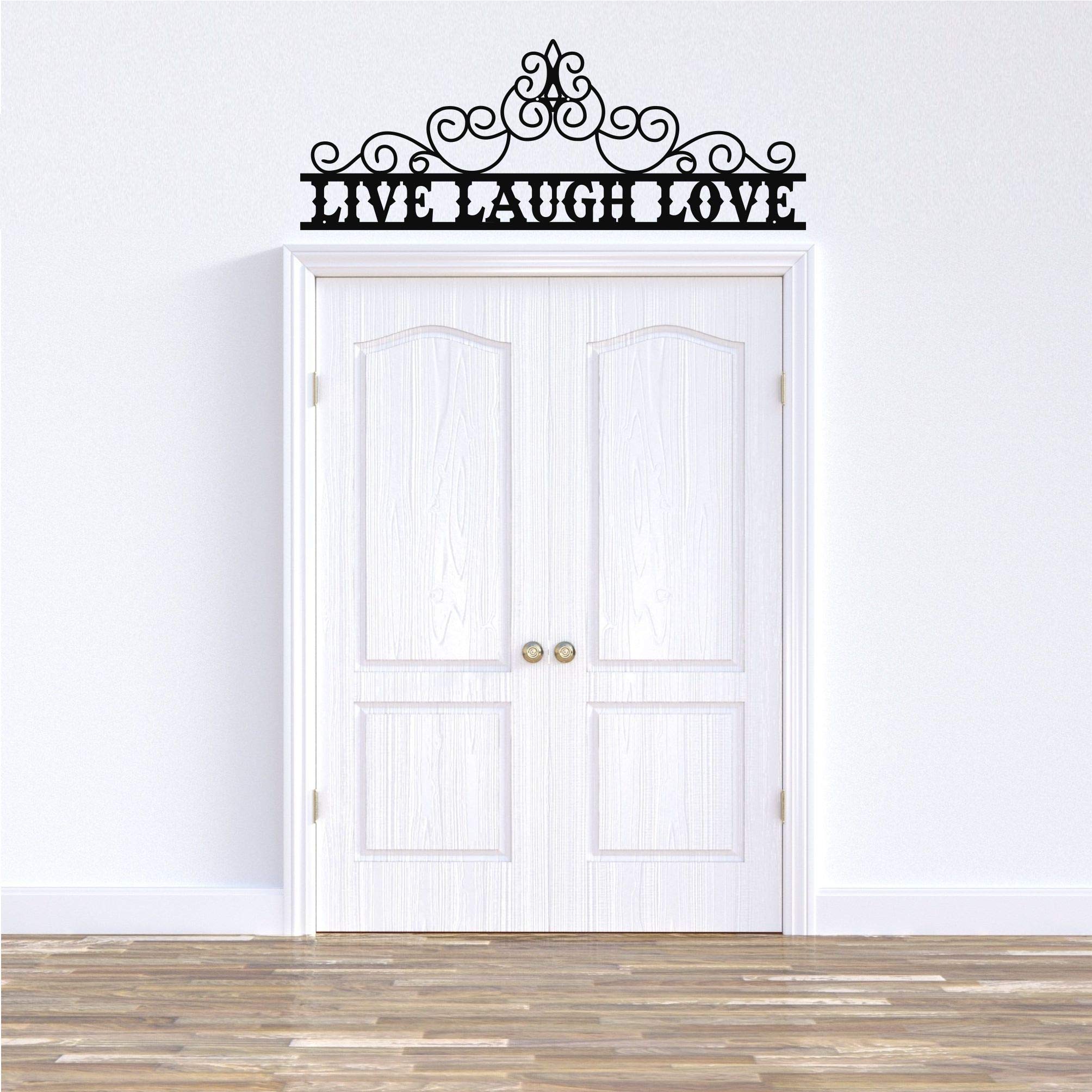 Metal Wall Decor - Over Bed Sign, Bedroom & Bathroom Wall Art, Above Door Sign - Live Laugh Love Home Decoration (47