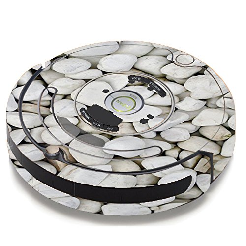 Premium itsaskin Vinyl Skin Decal Wrap for iRobot Roomba 650 & 655 Robot Vacuum - White Rocks Design | Durable Protection & Custom Style for Home Cleaning Robots | Perfect for Living Room, Bedroom & Office Use