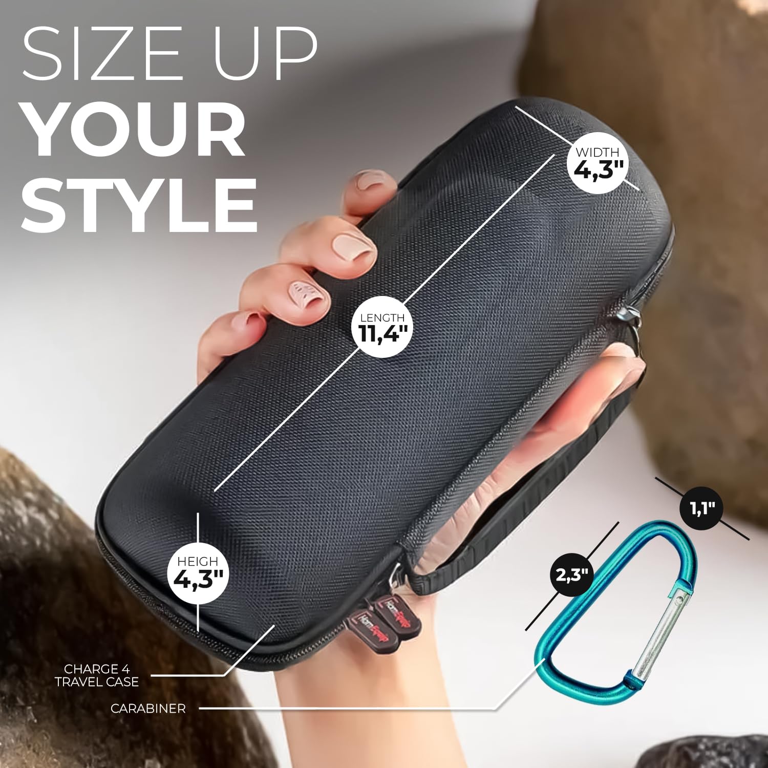 **Waterproof Case for JBL Charge 4 & Charge 5 - Protective Cover Compatible with Multiple JBL Bluetooth Speakers - Durable & Lightweight (Black, Case Only) - Perfect for Swimming, Beach, Travel & Outdoor Adventures**