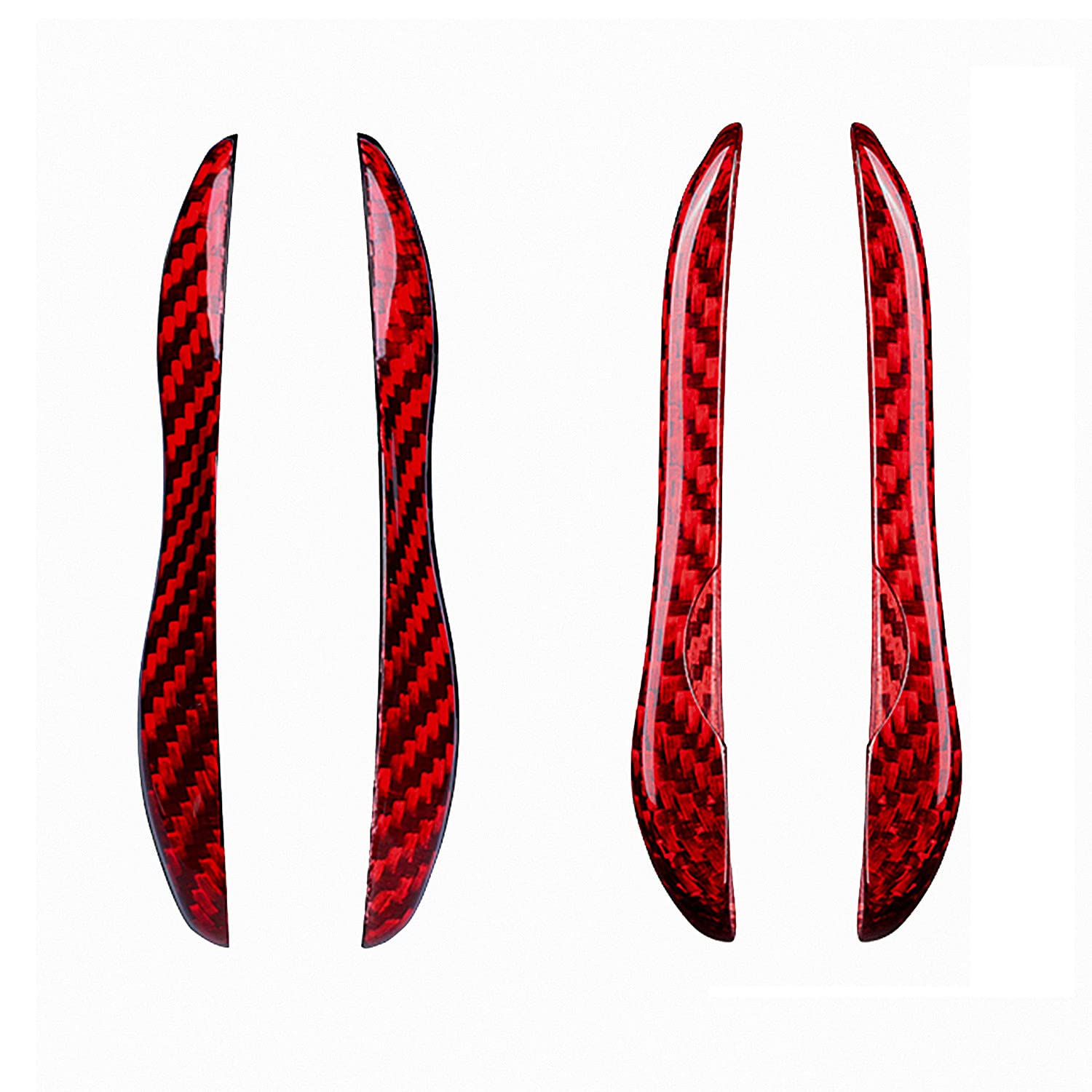 Premium Carbon Fiber Key Fob Cover for Porsche 718/911/918 Spyder/Boxster/Cayenne/Cayman/Macan/Panamera - Glossy Red Replacement Key Case Protector | Car Key Protection for Daily Use & Luxury Vehicle Security