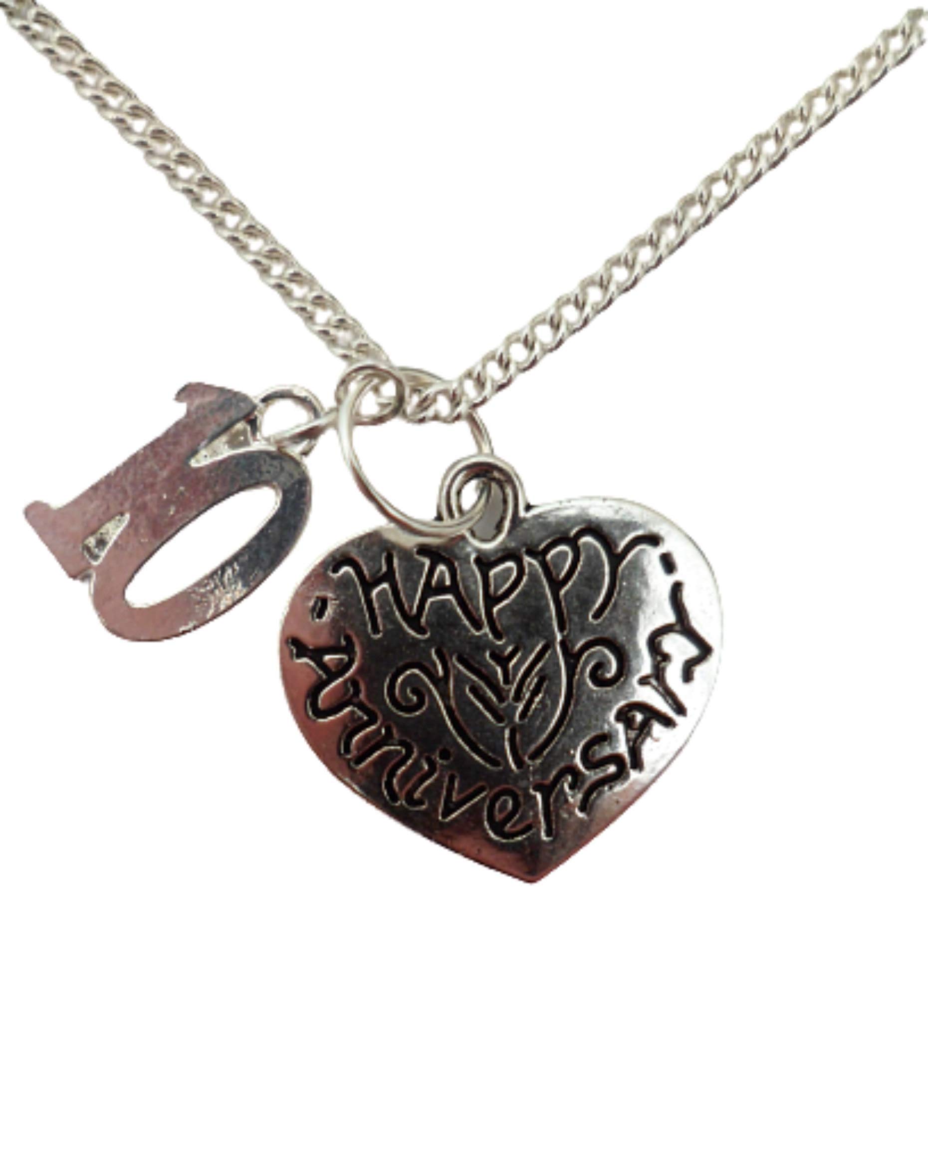 10K Gold Plated Number 10 Charm Necklace - Elegant Anniversary Gift for Her, Birthday Present, Valentine's Day Jewelry | Perfect for Couples, Weddings & Romantic Occasions