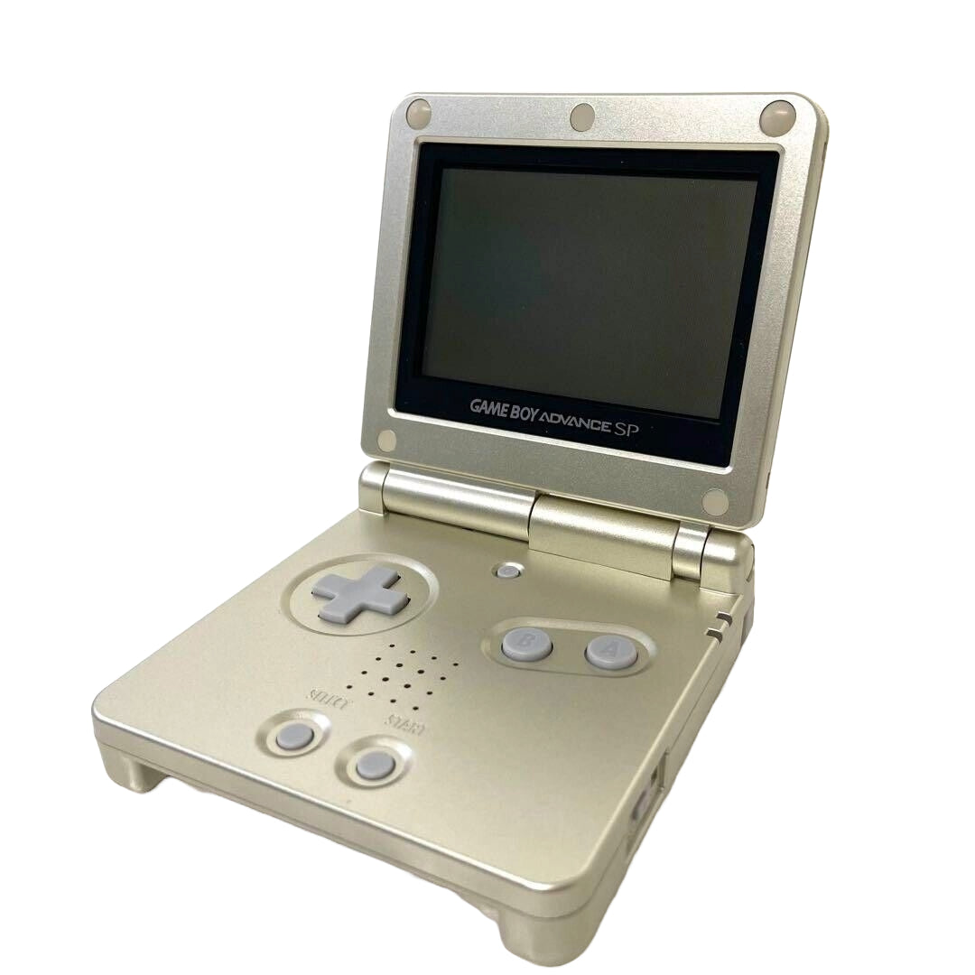 Original Game Boy Advance SP Gold Edition (Starlight) - Retro Handheld Gaming Console for Kids & Adults - Perfect for Travel, Commuting & Nostalgic Gaming