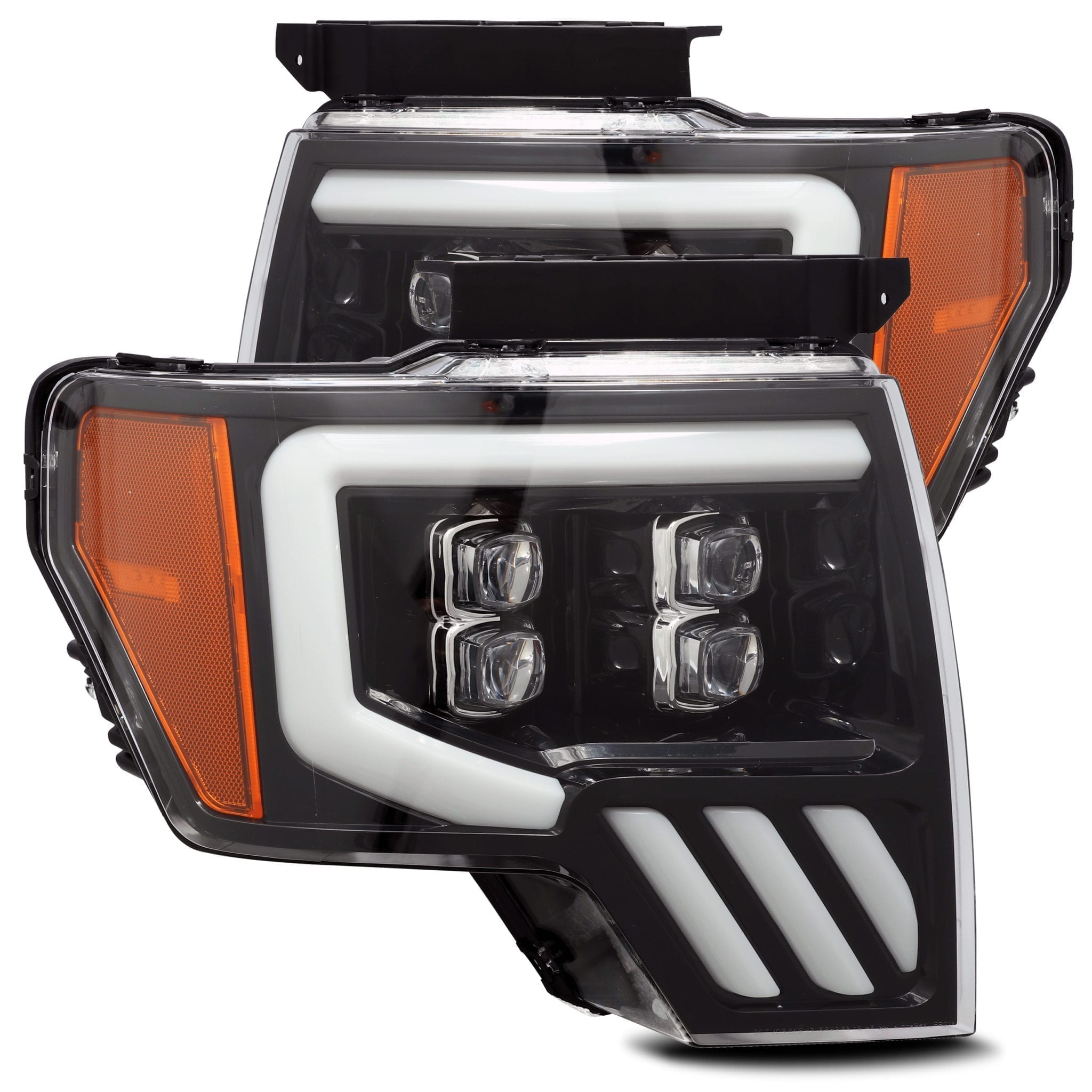 2009-2014 Ford F150 NOVA Series LED Projector Headlights - Jet Black Alpha Rex 880190 - Upgrade Your Truck's Lighting for Night Driving & Off-Road Adventures