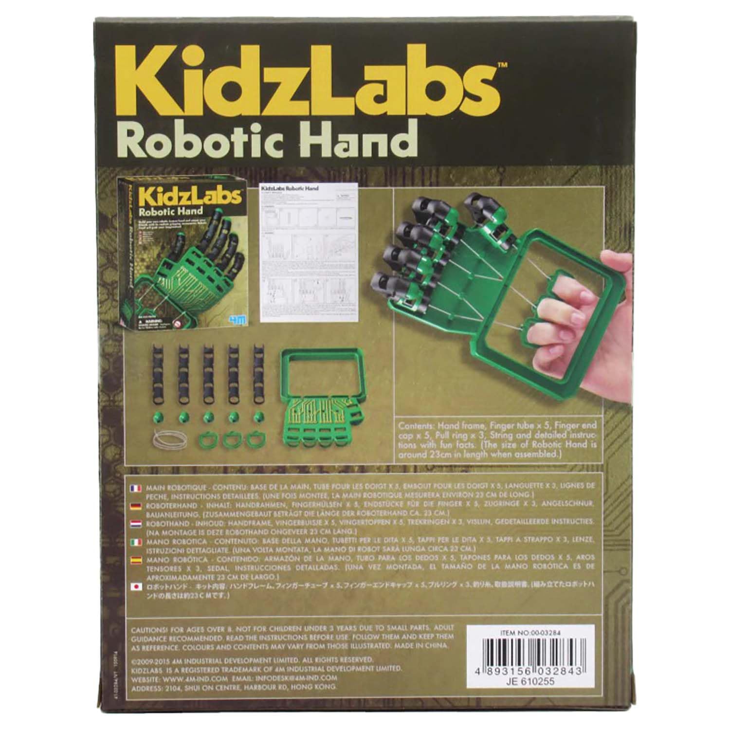 4M Great Gizmos Kids Labs Robotic Hand Science Kit - DIY STEM Educational Toy for Children Ages 8+ | Build Your Own Mechanical Hand | Perfect for Science Projects, Classroom Activities & Birthday Gifts