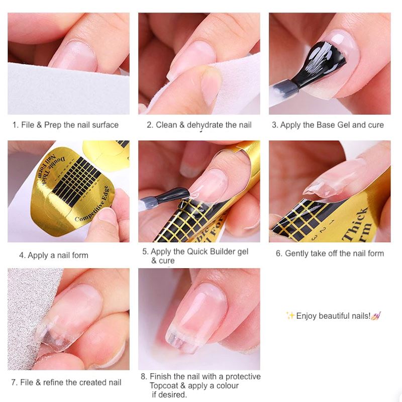 Born Pretty Builder Extension Gel - Professional Nail Extension Gel for Strong & Long Nails - Perfect for DIY Manicures, Salon Use & Nail Art Designs