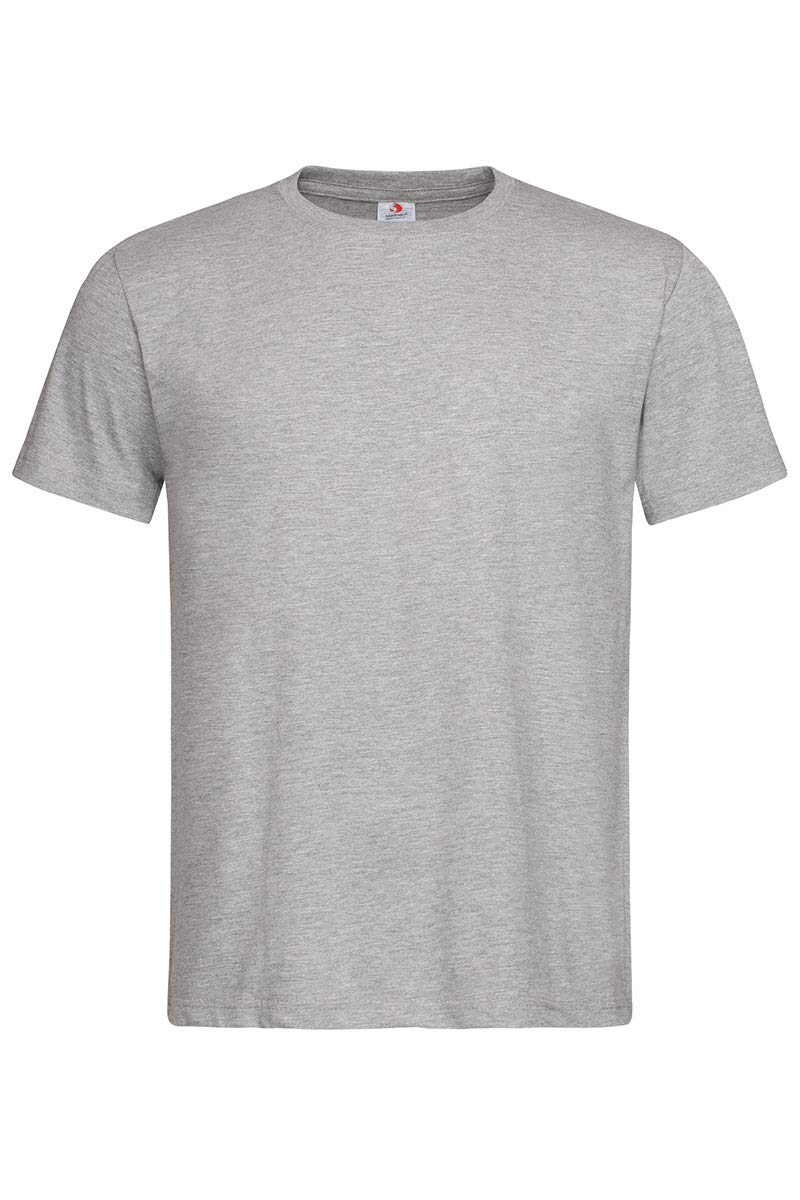 Stedman Unisex Classic T-Shirt for Men & Women - Heather Gray - Comfortable Casual Wear for Everyday, Gym, and Outings