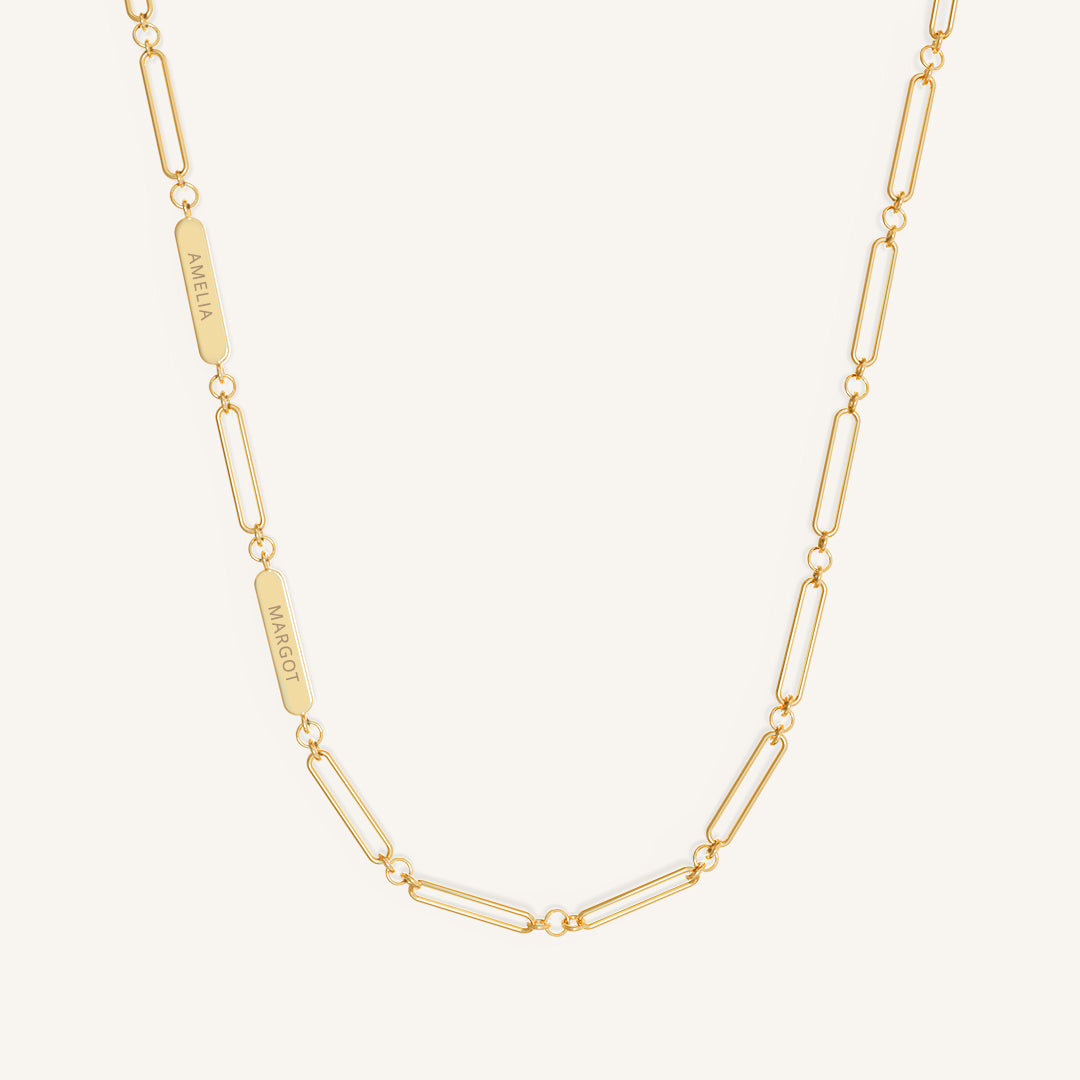 Stylish Etch Chain Necklace for Women - Dainty Gold & Silver Layering Necklace Jewelry - Perfect for Everyday Wear, Date Nights & Gifts