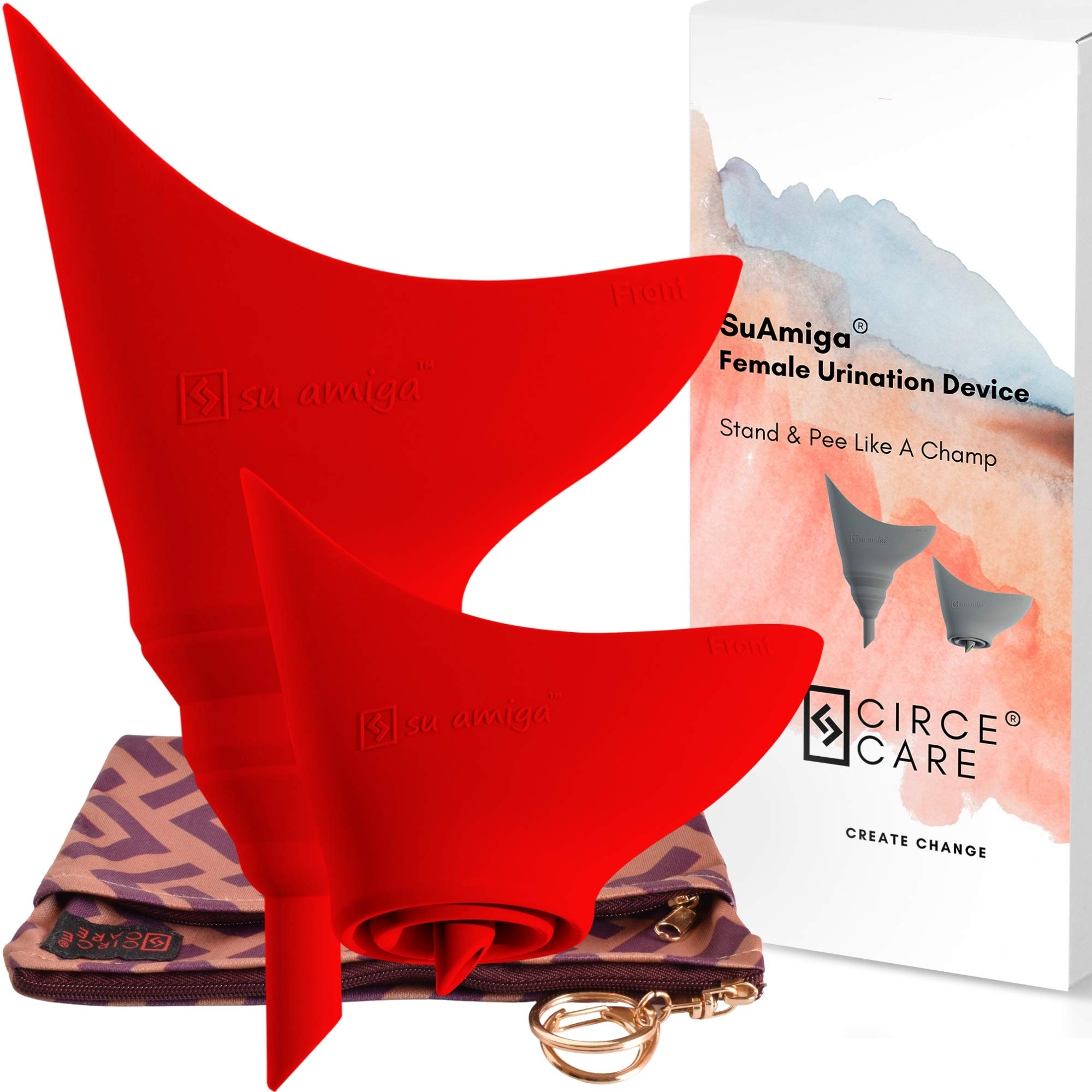 Collapsible Female Urination Device - Portable Reusable Women's Urinal for Standing Pee - Soft, Firm & Plus Size Options - Perfect for Travel, Camping, Hiking & Outdoor Adventures