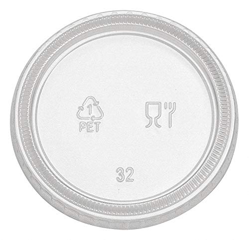 Dixie Portion Cup Lids by GP Pro - 40 Count Clear Disposable Plastic Lids for Food Containers, Perfect for Restaurants, Catering & Meal Prep