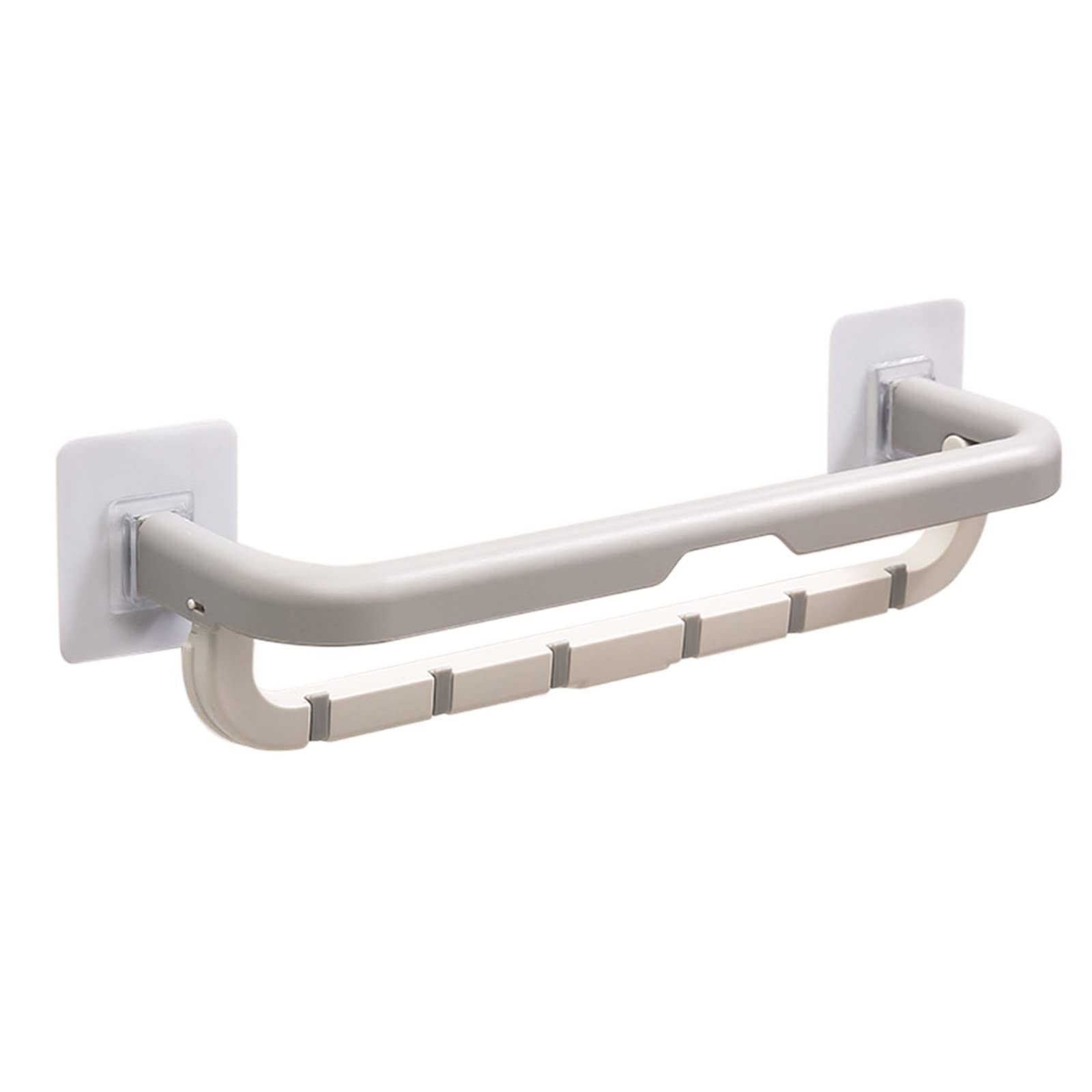 Stainless Steel Single Towel Bar - Wall Mounted Non-Drilling Towel Rack Holder for Kitchen, Bathroom & Laundry Room - White Space Saving Towel Organizer & Tableware Storage (Perfect for Small Spaces & Modern Home Decor)