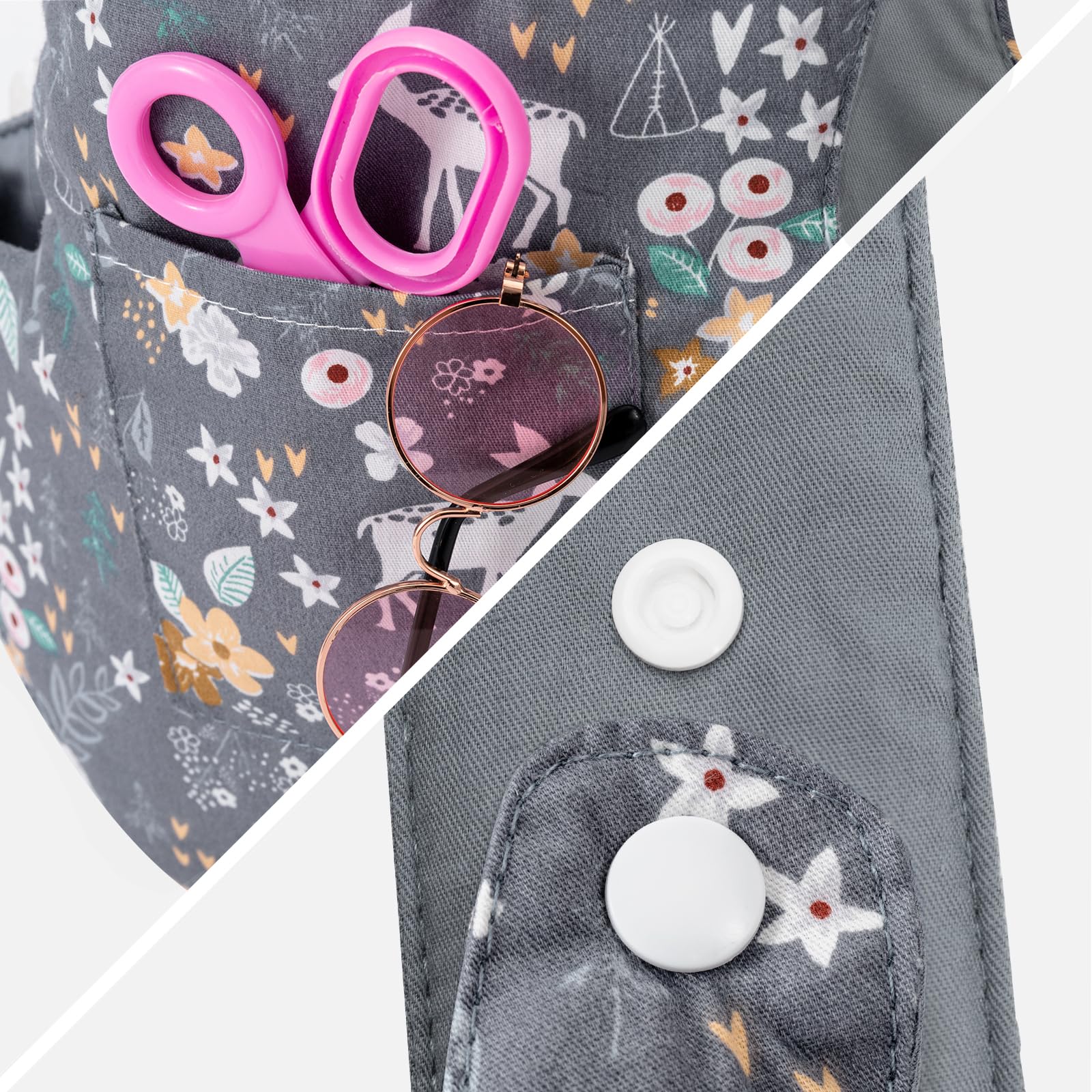 GAGAKU Adjustable Baby Doll Carrier for Kids - Soft Stuffed Animal Toy Sling with Comfortable Straps, Grey Deer Design | Perfect for Pretend Play, Role-Playing & Parenting Simulation