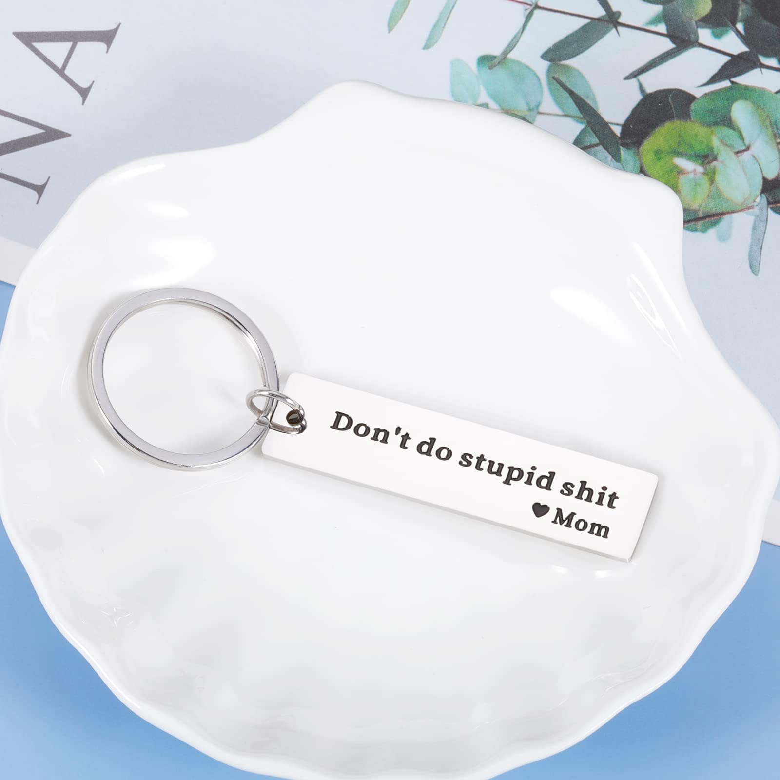 Funny 'Don't Do Stupid Stuff' Keychain Gift for Son/Daughter - Perfect Birthday, Christmas, Valentine's Day & Graduation Present for Teen Boys & Girls | Cute Stocking Stuffer & Gag Gift for Him/Her | Ideal for School Backpacks, Keyrings & Everyday Carry