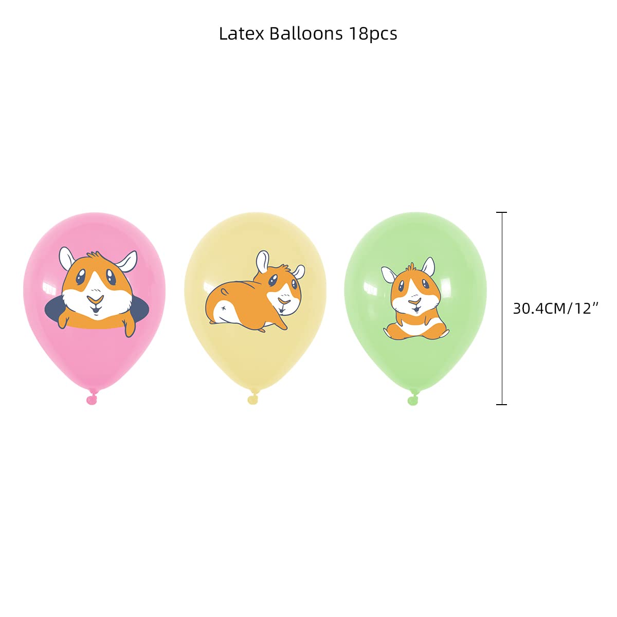 Guinea Pig Birthday Party Decorations Set - Balloons, Banners, Cupcake Toppers for Kids & Hamster Themed Parties - Perfect for Children's Birthday Celebrations & Pet Lover Gatherings