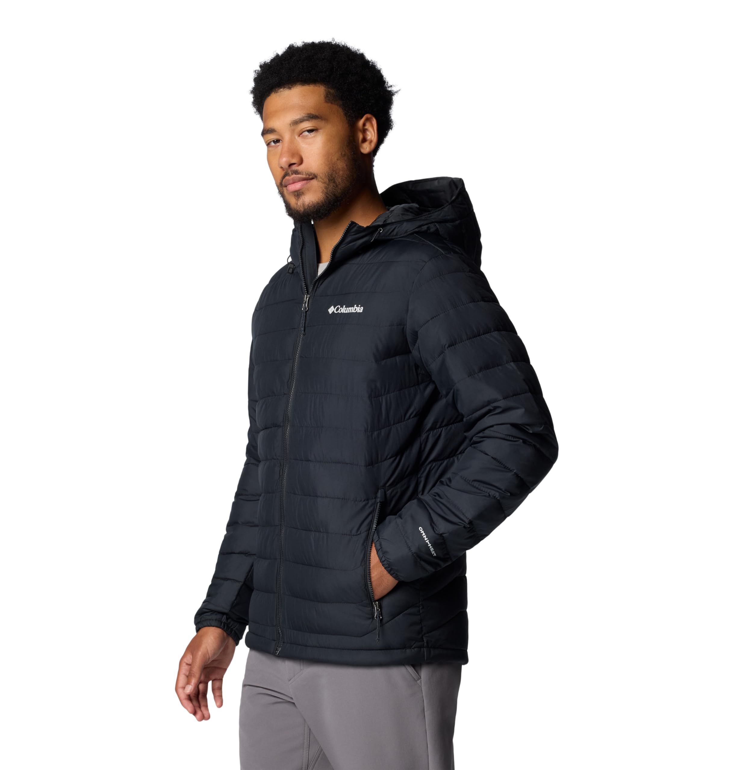 Columbia Men's Powder Lite Hooded Jacket - Lightweight Waterproof Winter Jacket for Skiing, Hiking & Outdoor Activities