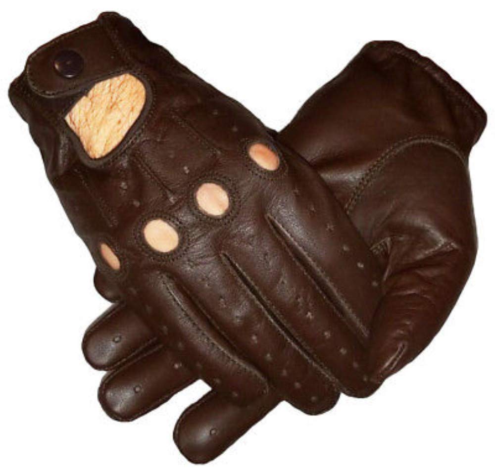 Premium Genuine Leather Driving Gloves for Men - Touchscreen Compatible, Non-Slip Grip - Perfect for Luxury Cars, Winter Driving & Classic Car Enthusiasts