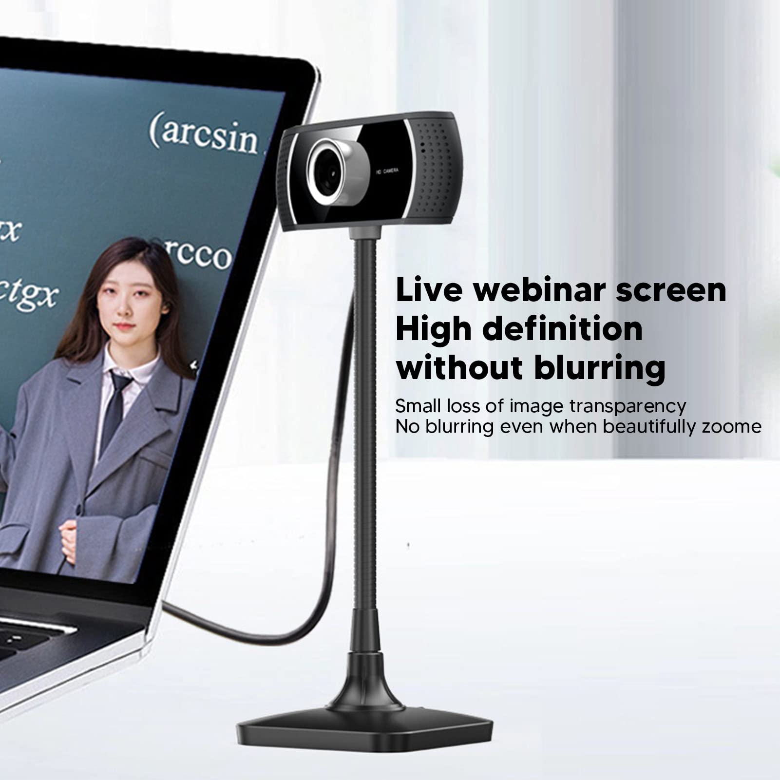 HD USB Webcam 1080P with Microphone - Computer Camera for Live Streaming, Video Conferencing, Zoom Meetings & Online Classes (Perfect for Remote Work, Gaming & Home Office)