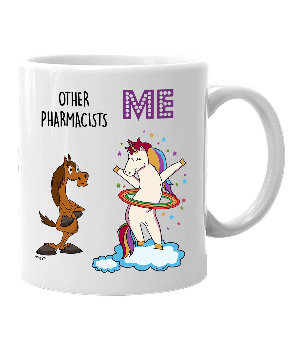 Funny Unicorn Pharmacist Mug - 11oz & 15oz Coffee Tea Cup for Pharmacy Graduation, Retirement, Birthday Gifts | Perfect for Women, Men, Mom, Dad | Great for Office Use, Home Coffee Breaks & Gift Giving Occasions