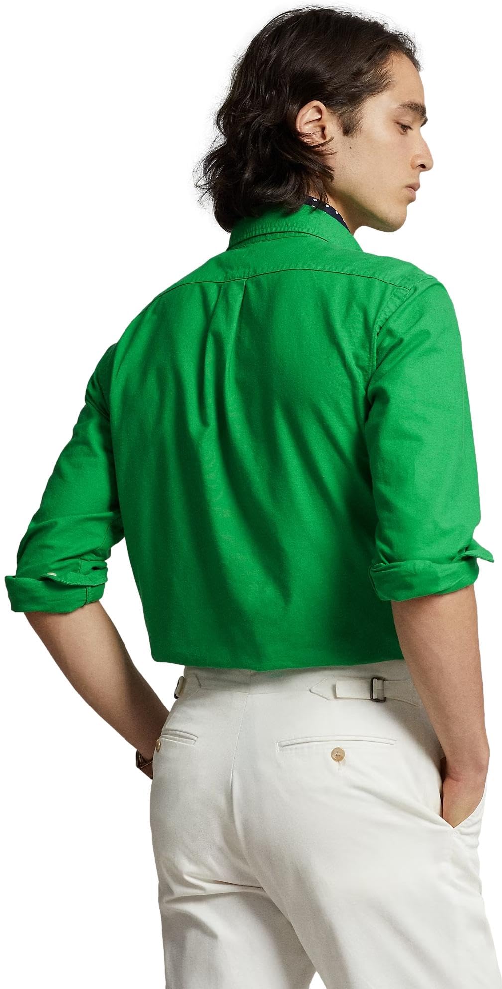 POLO RALPH LAUREN Men's Slim Fit Long Sleeve Oxford Dress Shirt - Classic Button Down Collar for Business Casual & Office Wear